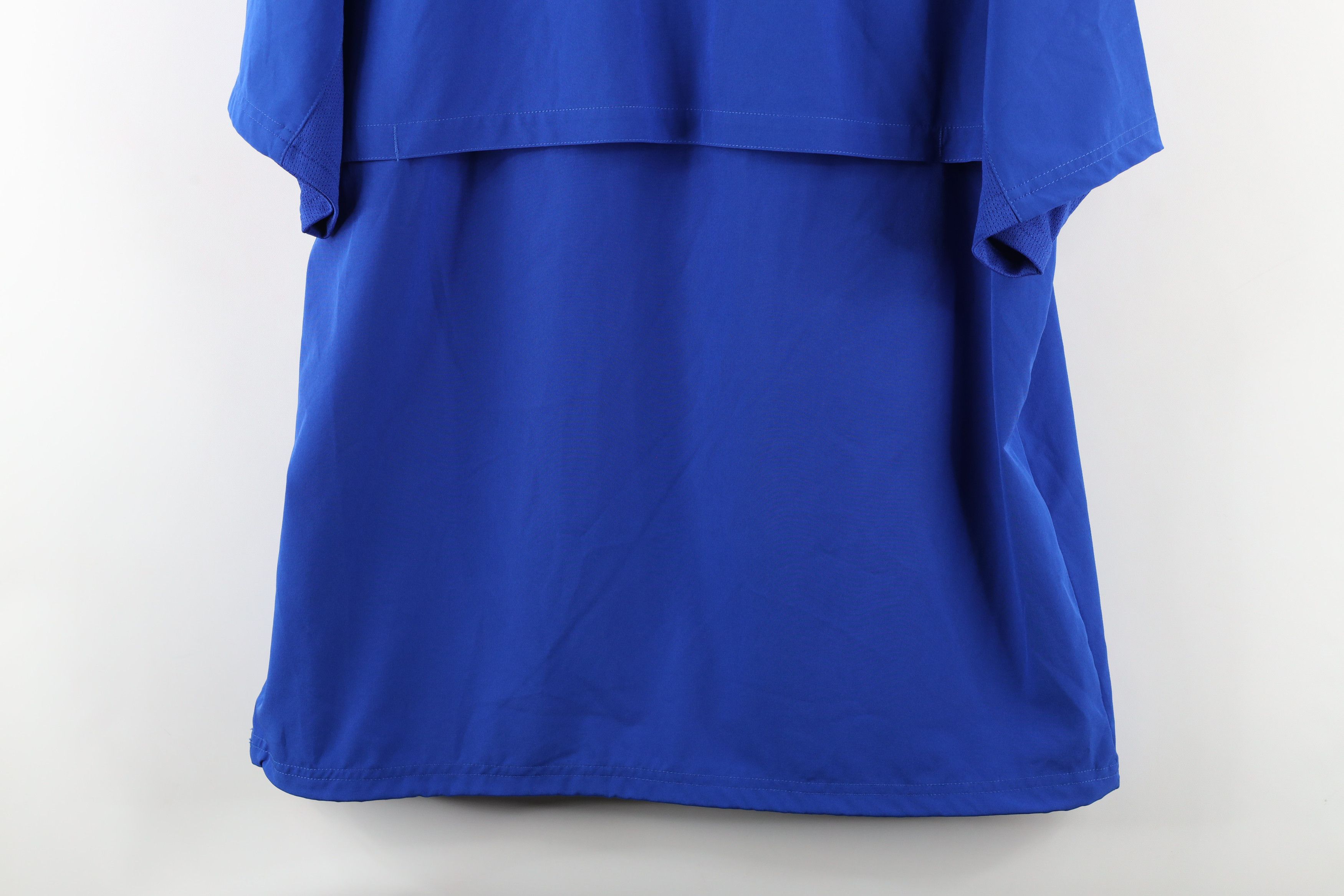 Adidas × Vintage Adidas Out Short Sleeve Half Zip Pullover Jacket Royal Blue Size US XL / EU 56 / 4 - 11 Thumbnail