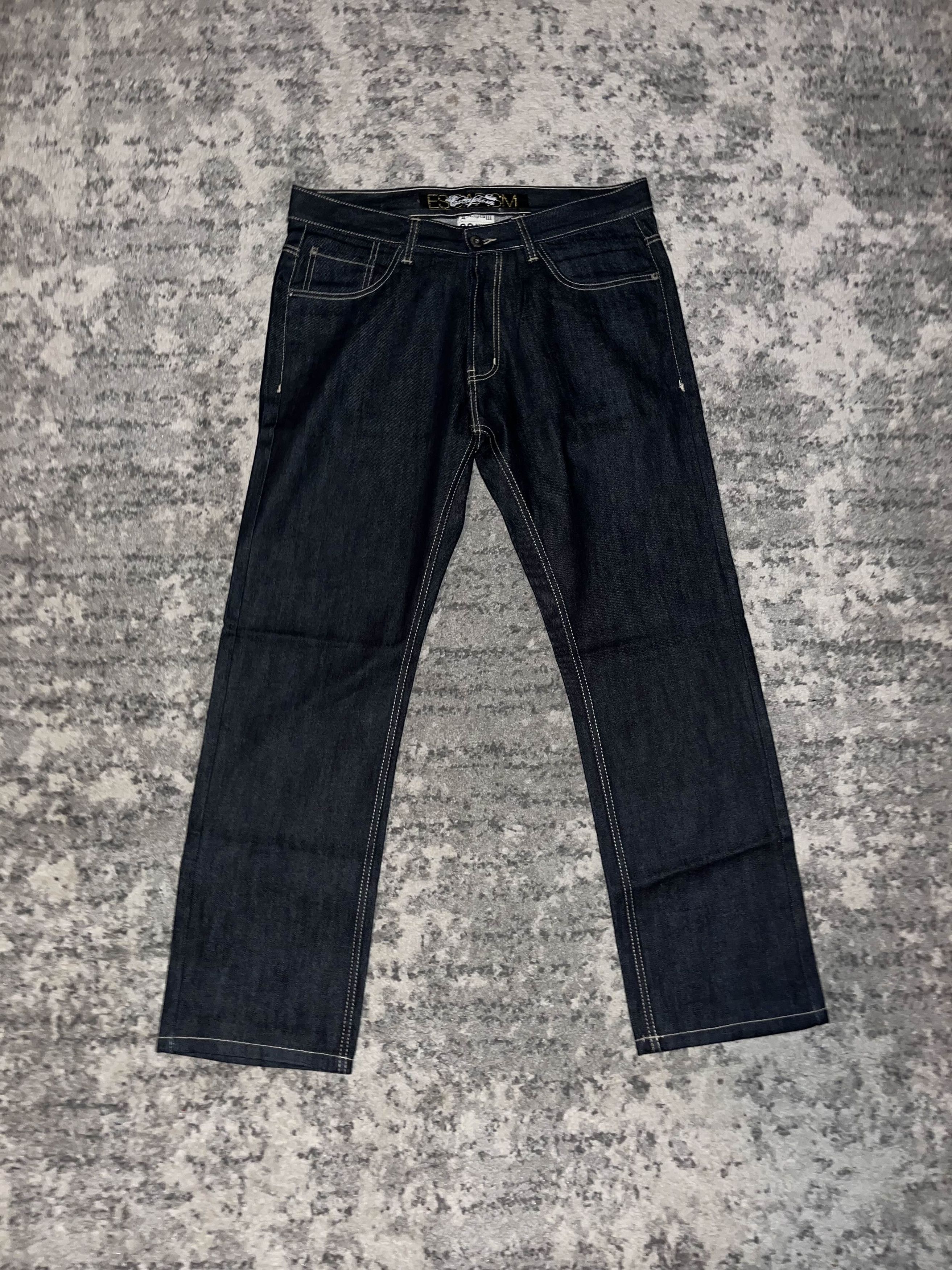 Vintage Y2K Escapism Dark Wash Baggy Denim Size US 36 / EU 52 - 1 Thumbnail
