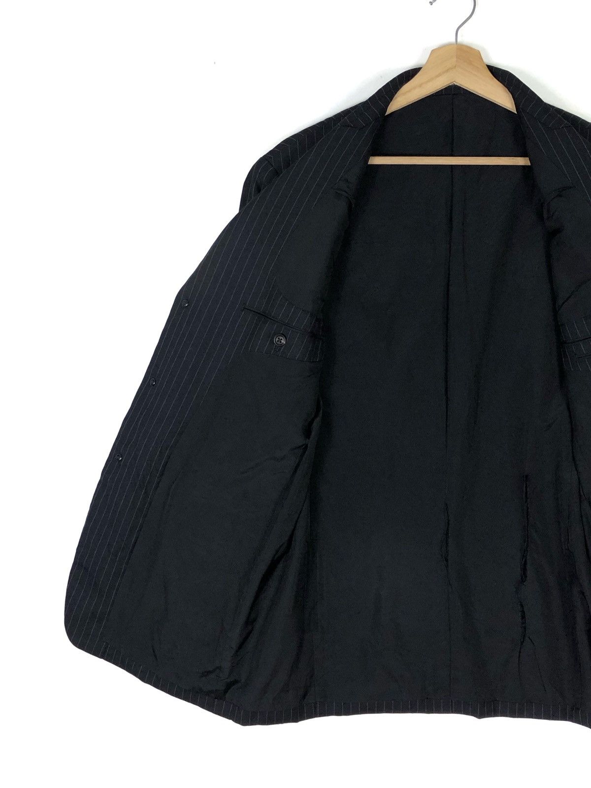 Yohji Yamamoto AW2012 7-POCKETS COSTUME D’ HOMME STRIPES WOOL GABARDINE Size US M / EU 48-50 / 2 - 15 Thumbnail