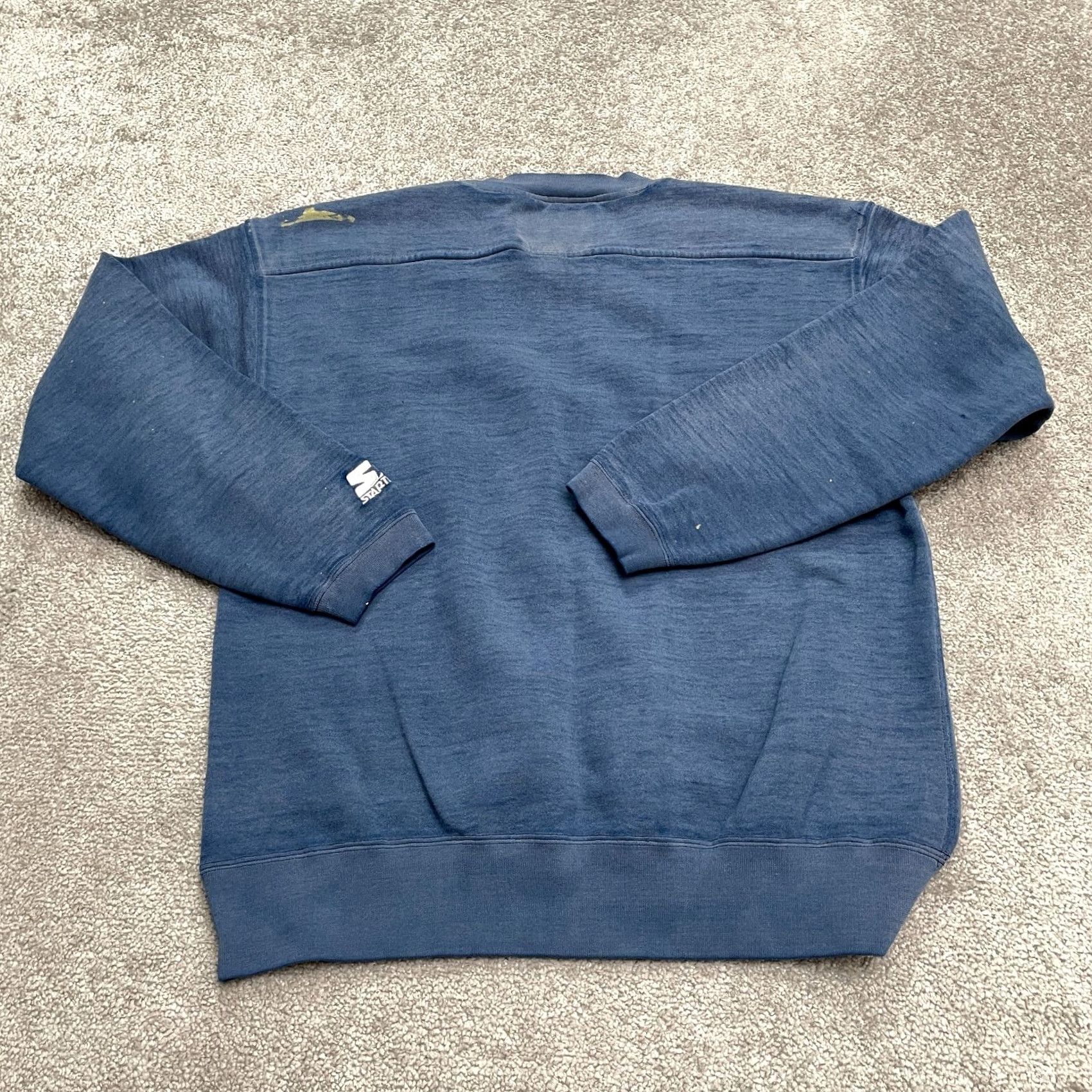 Starter VINTAGE Starter 90s Graphic Pullover Sweatshirt Mens M Blue Crew Neck All Seasons Graphic Print Casual Size US M / EU 48-50 / 2 - 2 Thumbnail