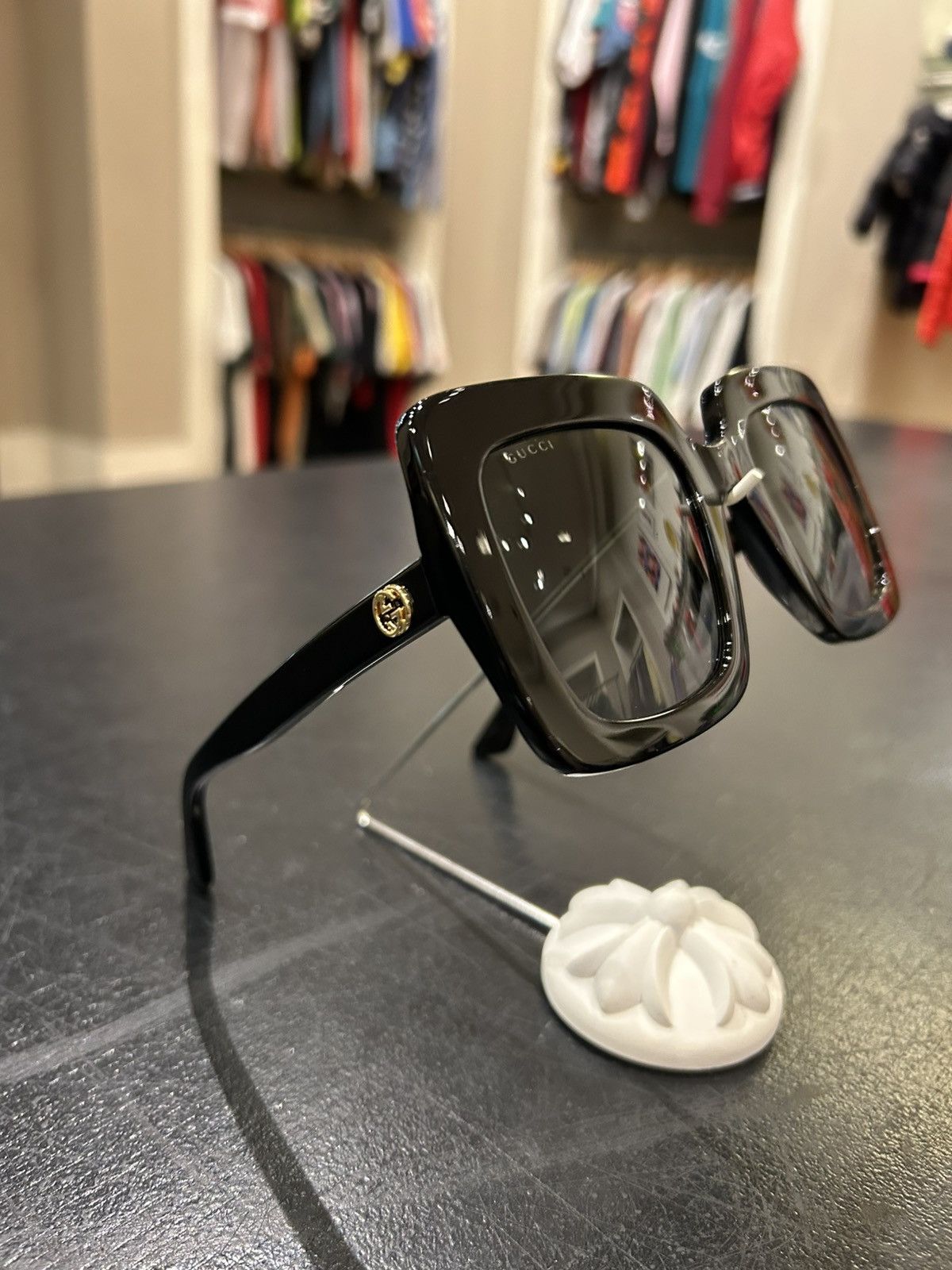 Gucci Gucci Square Frame Sunglasses Size ONE SIZE - 4 Thumbnail