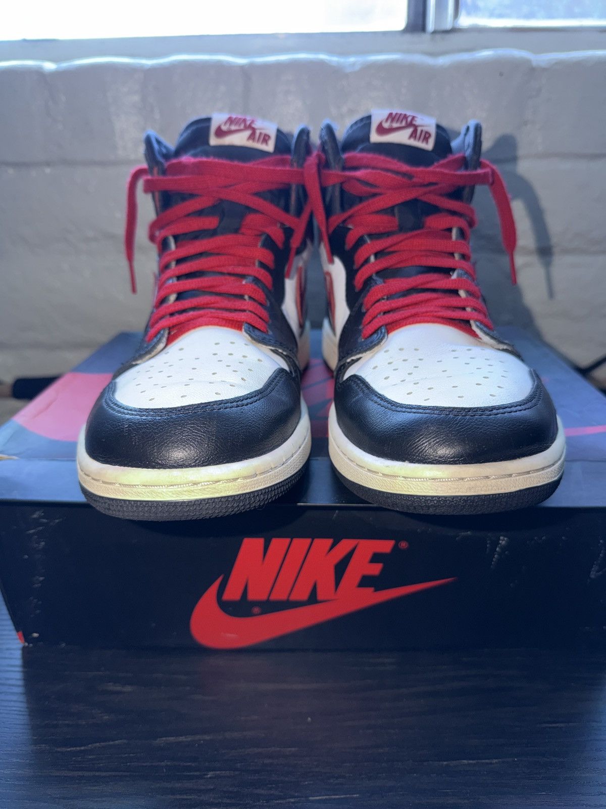 Jordan Brand Air Jordan 1 High (Black Gym Red) Size US 13 / EU 46 - 5 Thumbnail