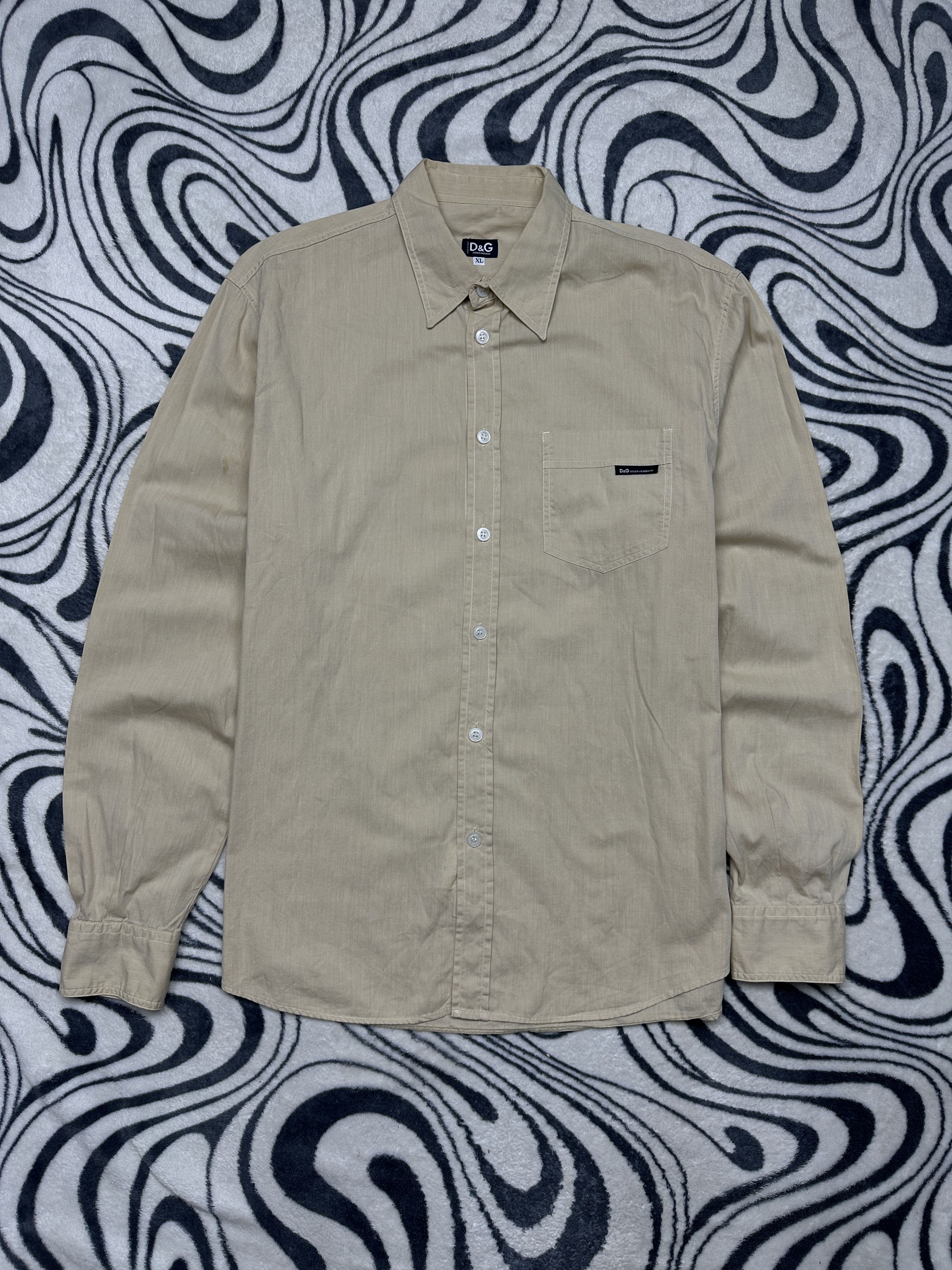 Dolce & Gabbana Dolce & Gabbana Mens Long Sleeve Cotton Shirt Size US XL / EU 56 / 4 - 1 Thumbnail