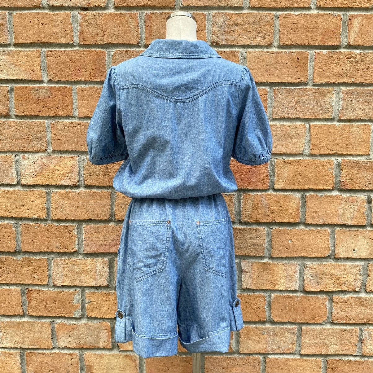 Tsumori Chisato TSUMORI CHISATO Blue Denim Romper with Peter Pan Collar Size M / US 6-8 / IT 42-44 - 21 Thumbnail