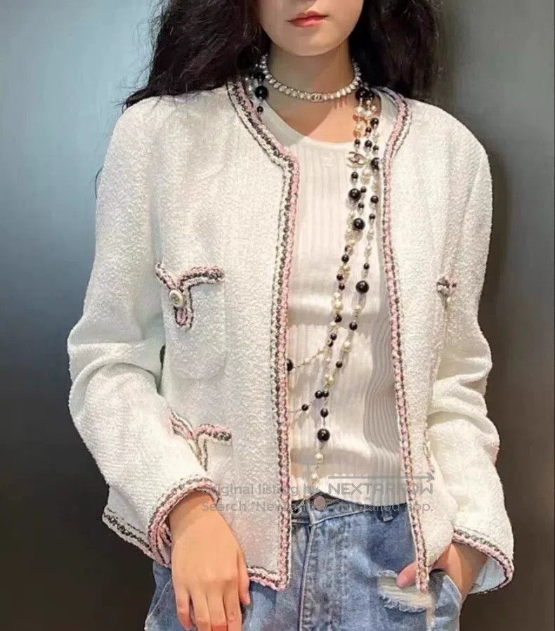 Chanel Chanel Station series white rolled edge design cotton mult Size S / US 4 / IT 40 - 8 Thumbnail