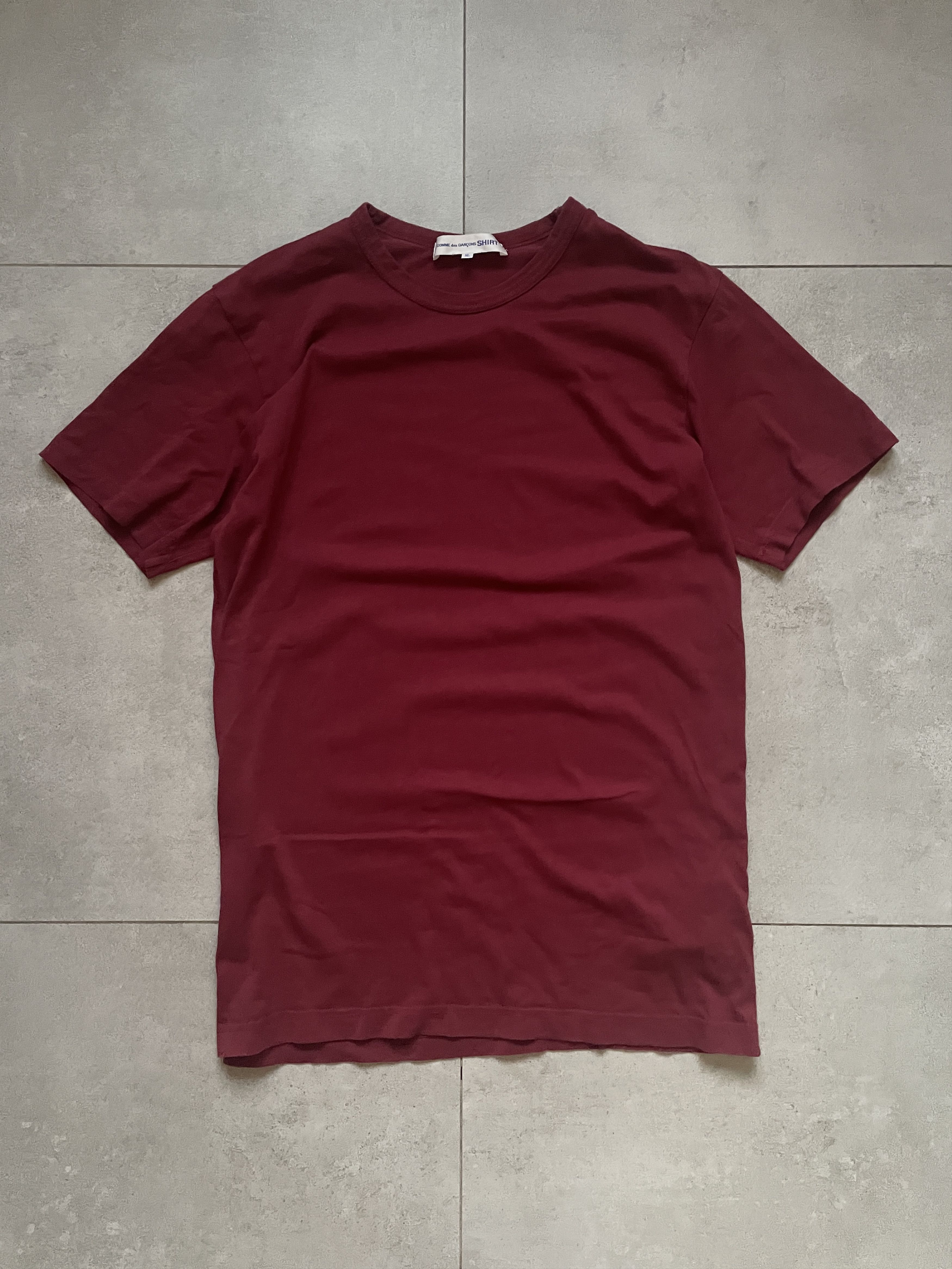 Comme des Garcons CDG COMME DES GARCONS SHIRT BLANK BASIC BURGUNDY JAPANEESE Size US XL / EU 56 / 4 - 1 Thumbnail