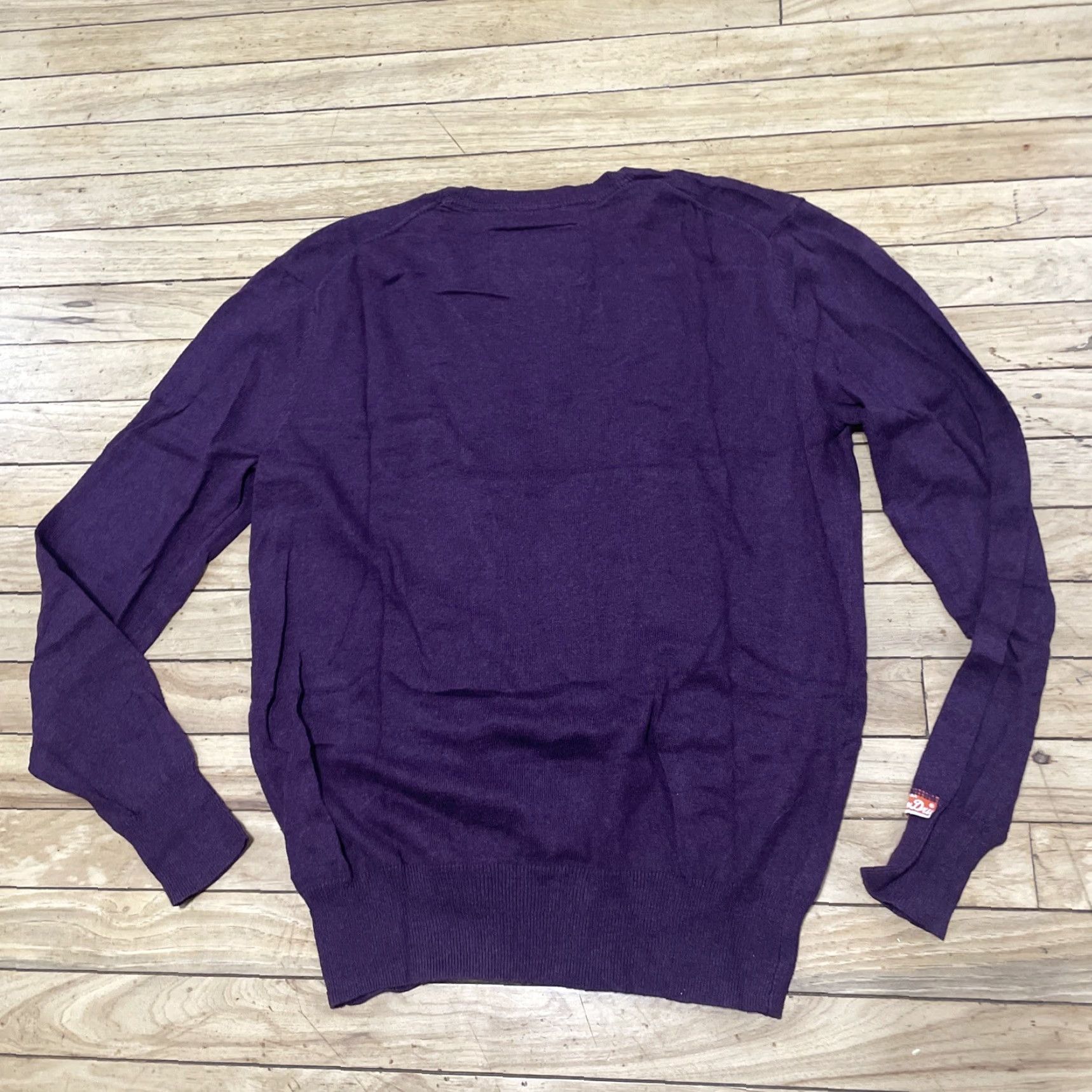 Superdry SUPERDRY Sweater Men L Maroon Red Cashmere Blend VNeck Pullover Logo Streetwear Size US L / EU 52-54 / 3 - 2 Thumbnail