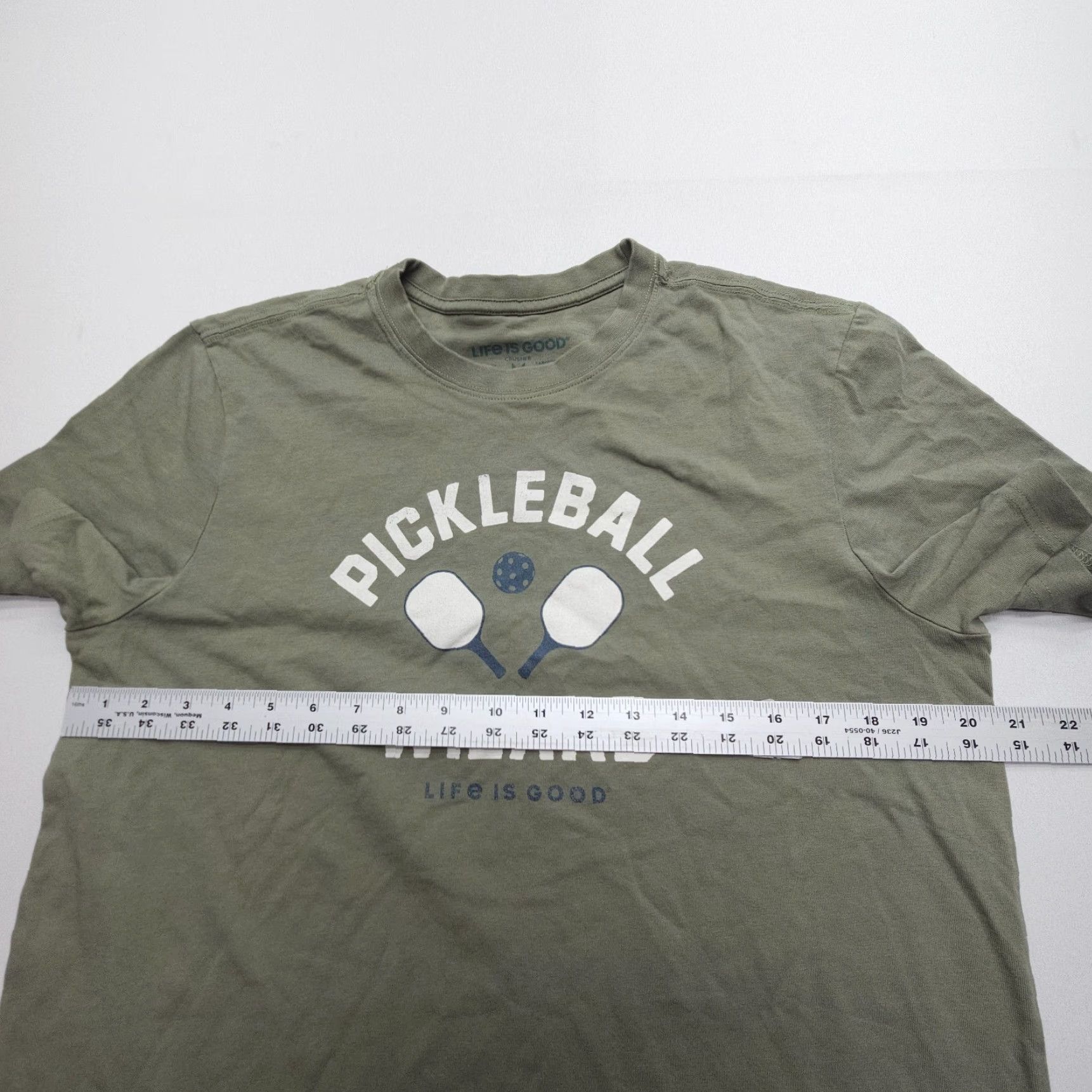 Life is Good Life is Good T Shirt Mens Medium Green Crusher Graphic Tee Pickleball Wizard Size US M / EU 48-50 / 2 - 6 Thumbnail