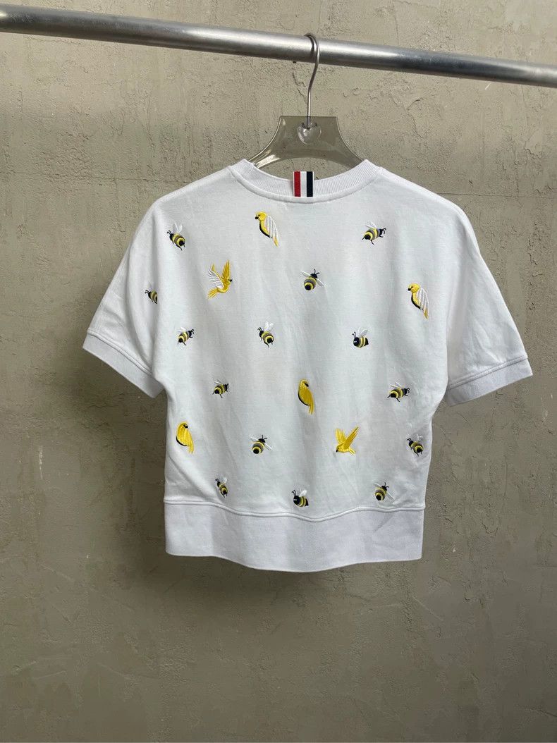 Thom Browne Thom Browne White bumblebee bee embroidery short sleeves Size XS / US 0-2 / IT 36-38 - 2 Thumbnail