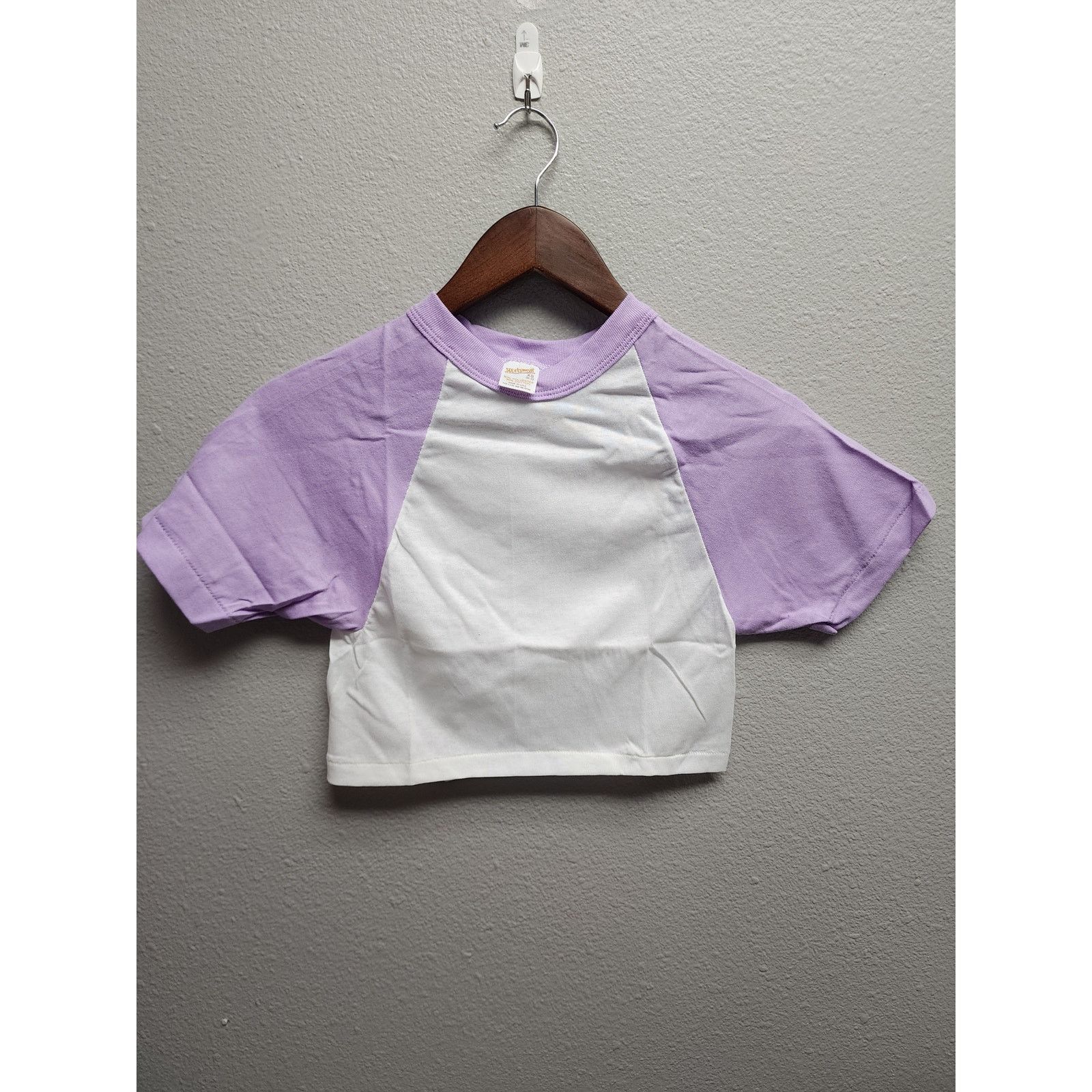 Other 80s Vintage Purple White Cropped Tee Sportswear USA Made XS Size XS / US 0-2 / IT 36-38 - 1 Thumbnail
