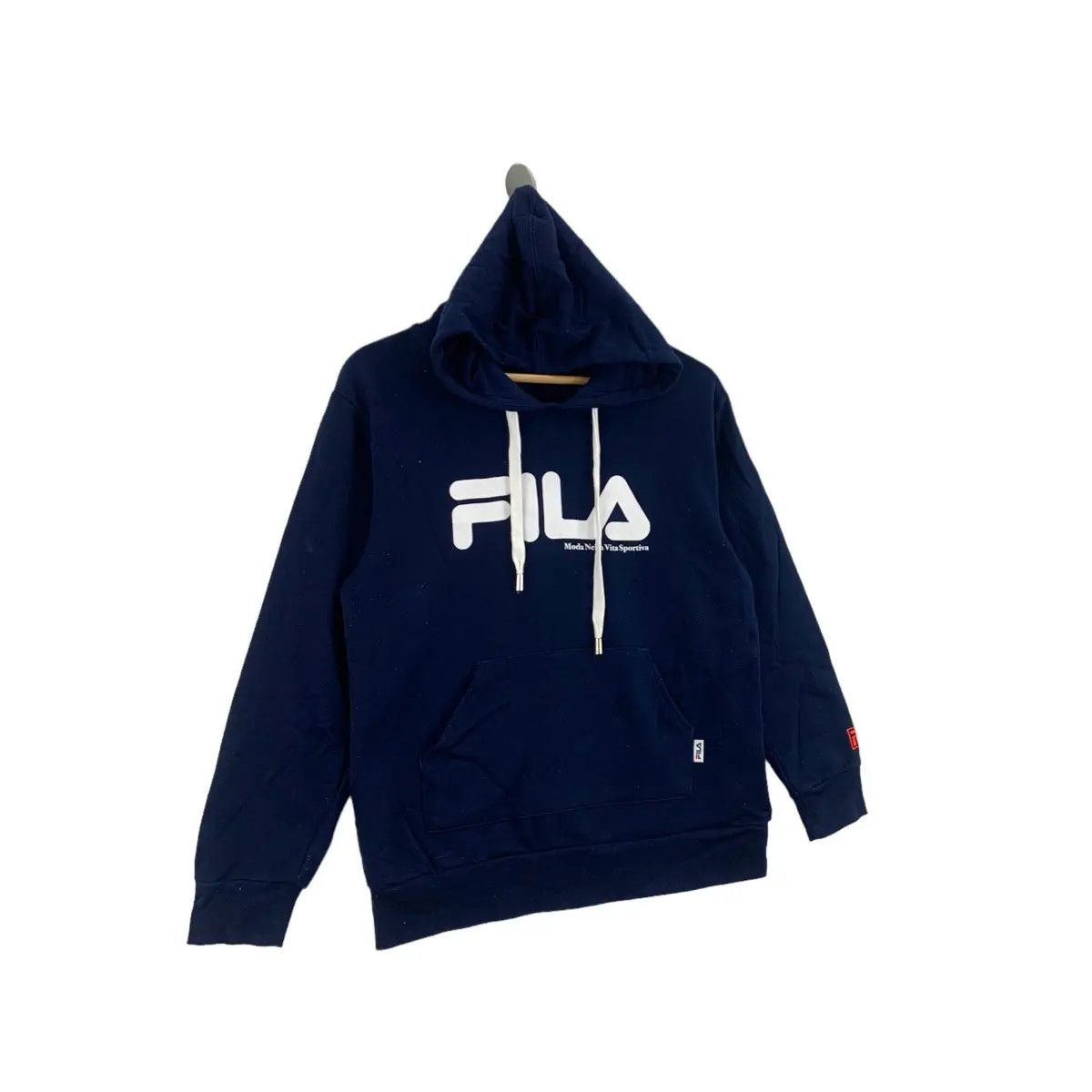 Fila Vintage FILA BIELLA ITALIA Center Logo Hoodie Sweatshirt Size L / US 10 / IT 46 - 3 Thumbnail