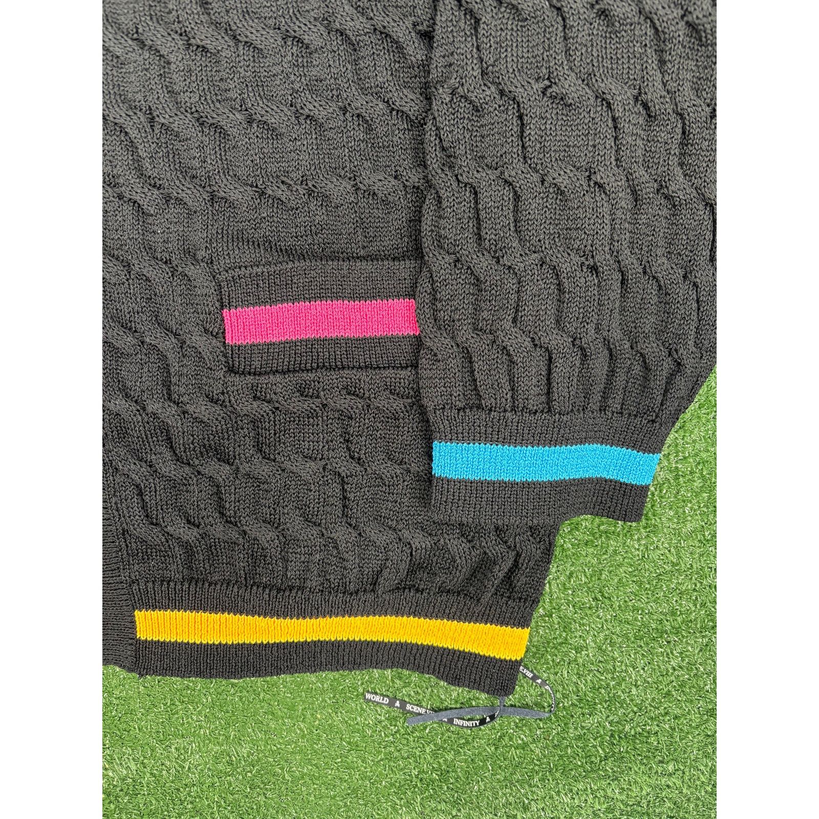 Mastermind Japan Mastermind World Knitted Black Tennis Cardigan Size Large Size US L / EU 52-54 / 3 - 4 Thumbnail
