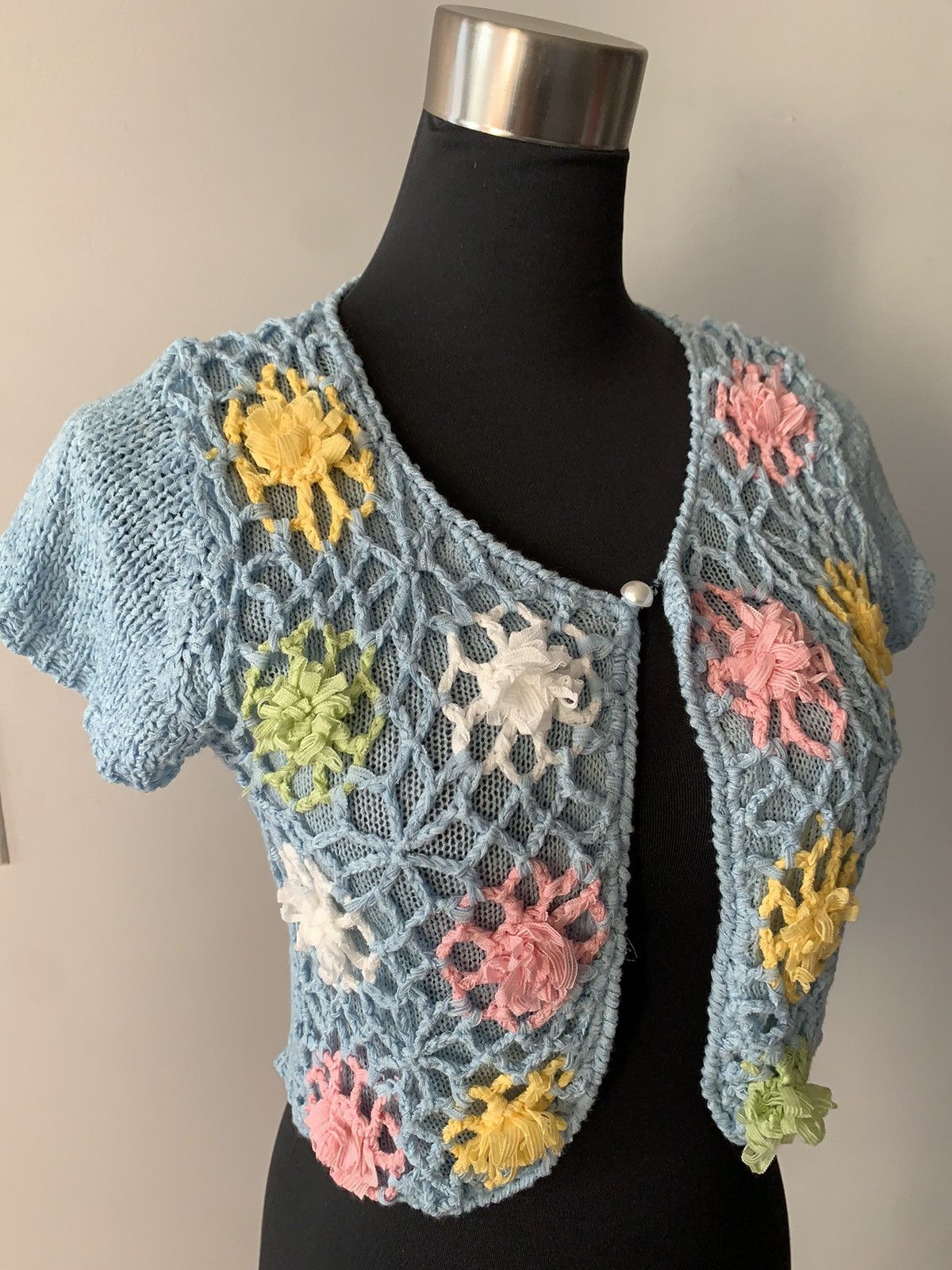 Vintage Vintage 90s y2k Hand Stitched Crochet Top Size S / US 4 / IT 40 - 19 Thumbnail