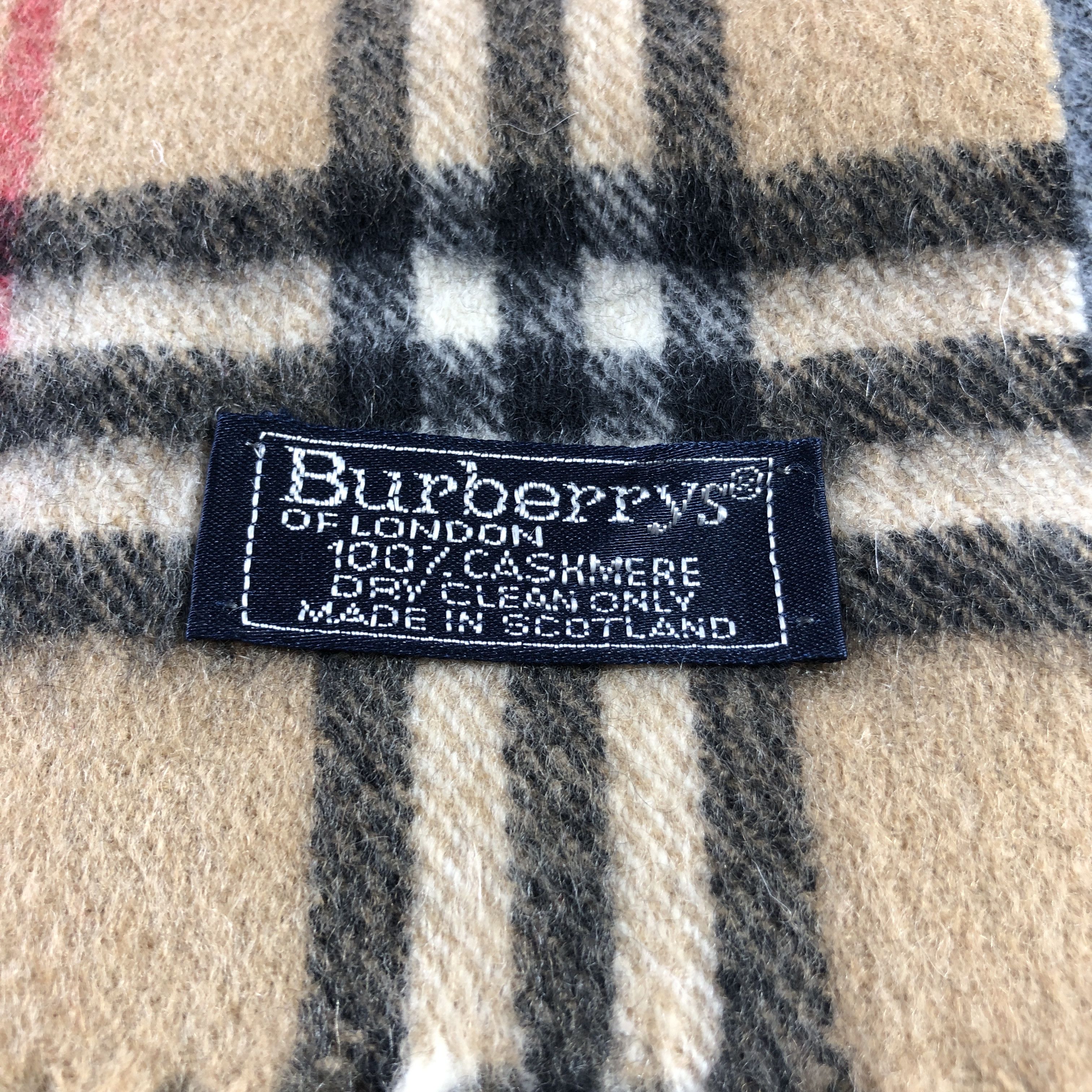 Burberry Burberry Tan Nova Check Cashmere Scarf Muffler V2859 Size ONE SIZE - 4 Thumbnail