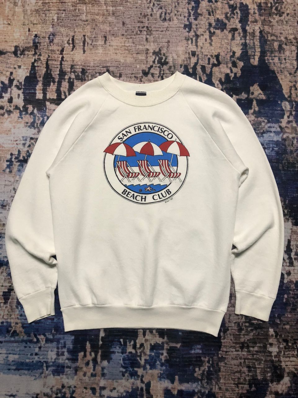 Vintage Vintage 80s San Francisco Beach Club Crewneck Sweatshirt Size US S / EU 44-46 / 1 - 1 Thumbnail