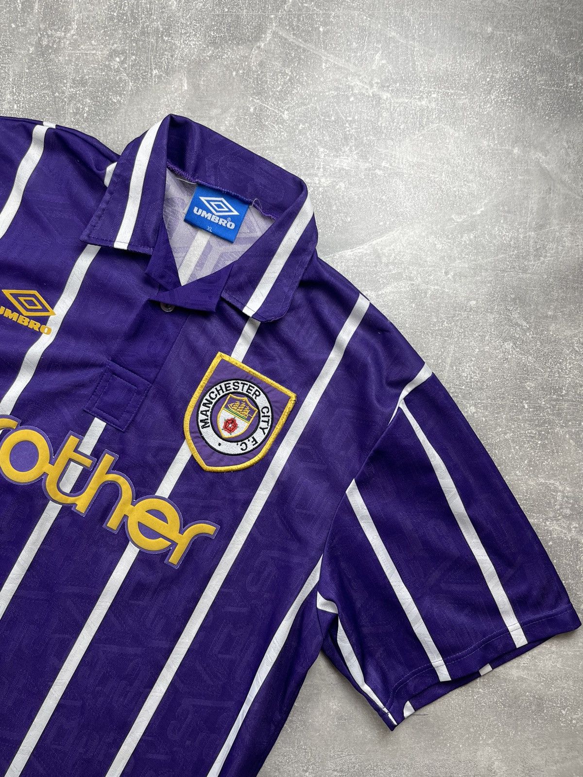 Umbro Vintage Manchester City Away 92 Shirt Umbro Brother Jersey Size US XL / EU 56 / 4 - 3 Thumbnail