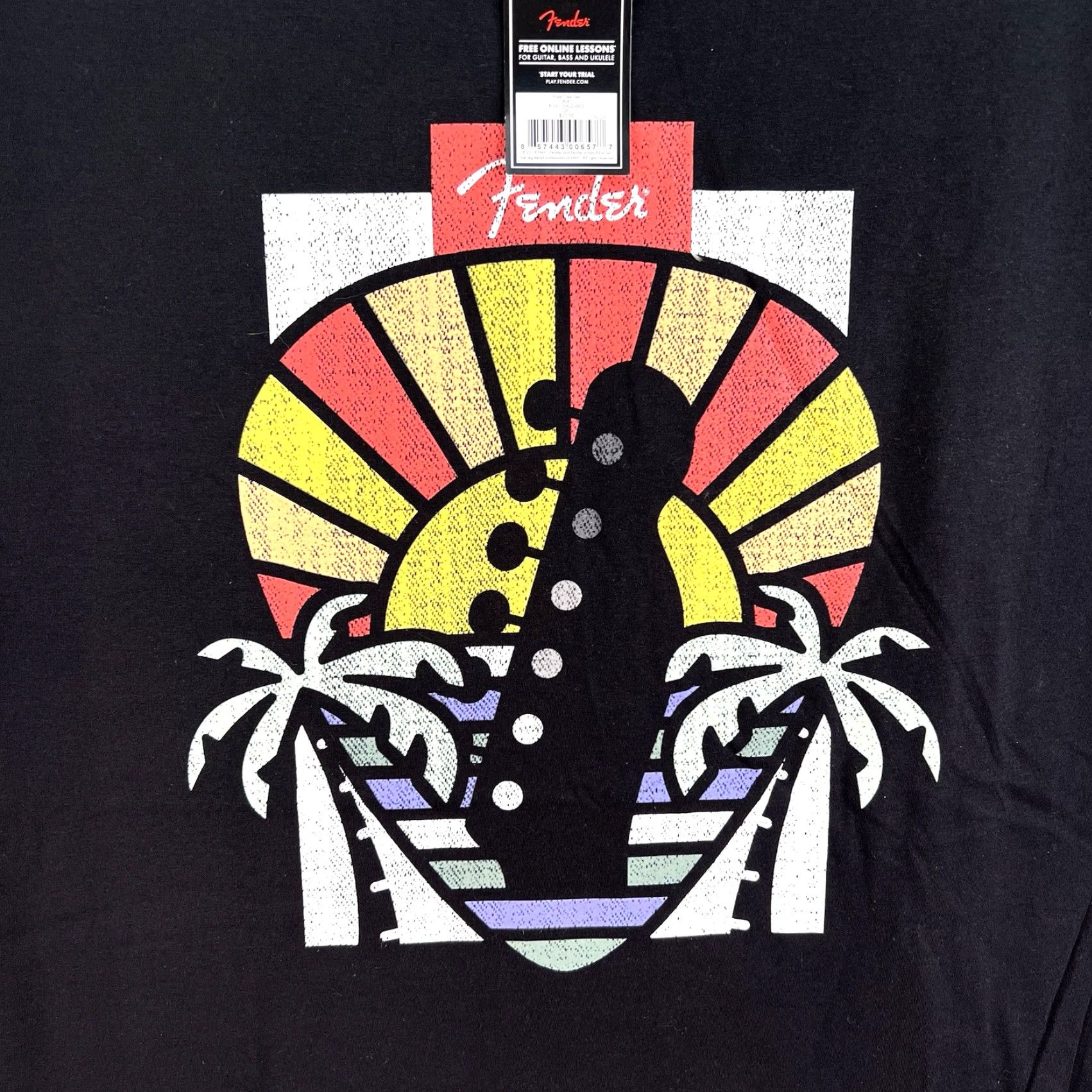 Fender VINTAGE Fender T-Shirt Men’s 2XL Short Sleeve Graphic Cotton Music Guitar Black 2020s Size US XXL / EU 58 / 5 - 2 Thumbnail