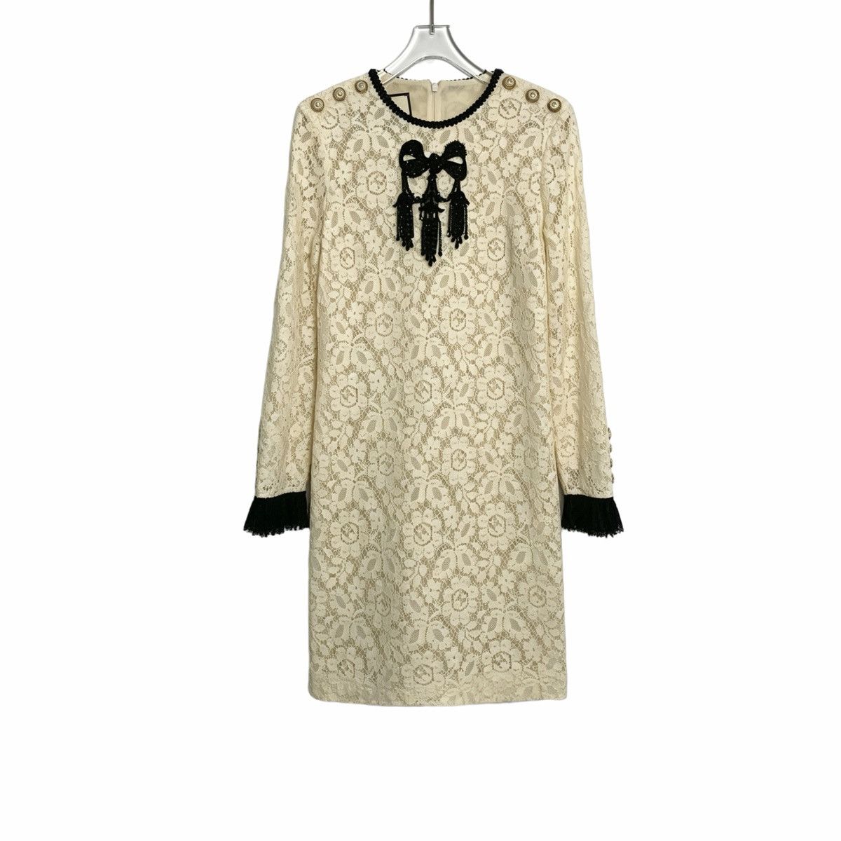 Gucci Gucci Retro Heavy Craft Series Off-white Dress K26WX Size S / US 4 / IT 40 - 1 Thumbnail