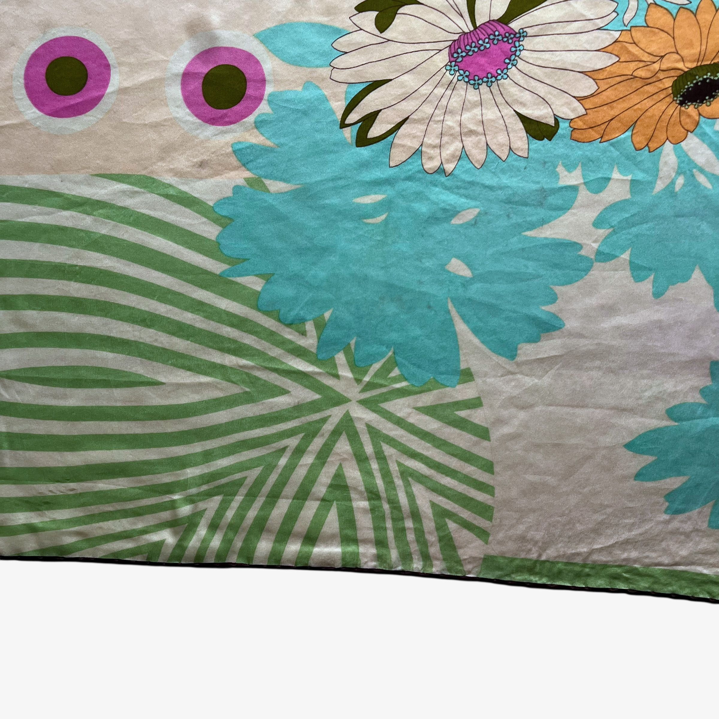 Pierre Cardin Vintage 90s Pierre Cardin Floral & Polka Dot Silk Scarf Size ONE SIZE - 4 Thumbnail