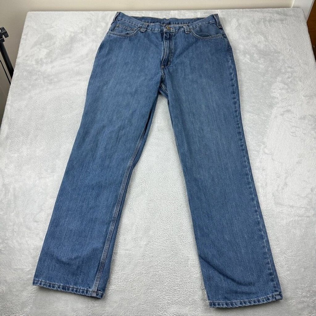 Carhartt Carhartt Men's Size 36 W x 32 L Denim Relax Jeans Zipper Fly Size US 36 / EU 52 - 1 Thumbnail