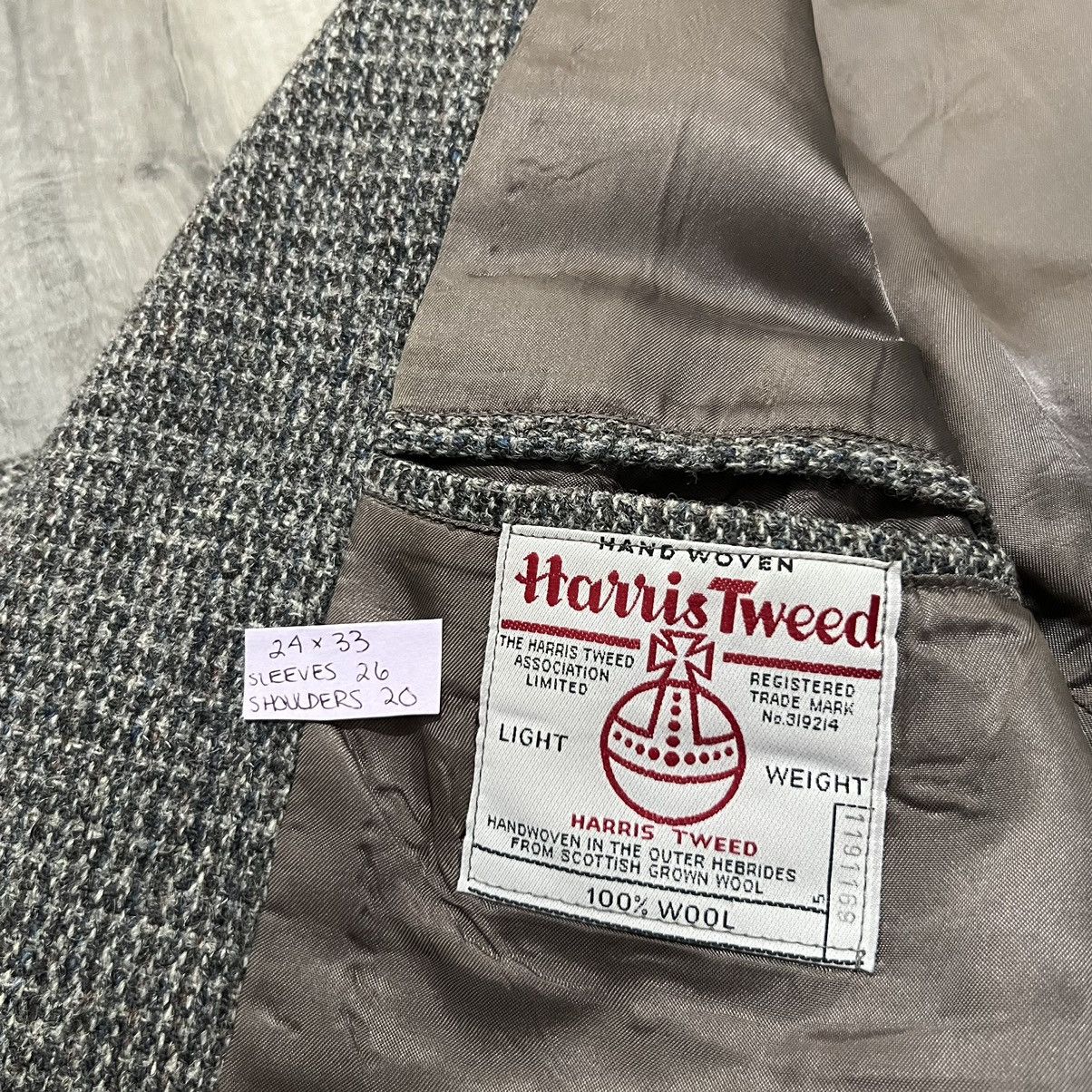 Harris Tweed × L.L. Bean × Vintage VTG LL Bean Harris Tweed Blazer Grey Wool England Size 48R - 7 Thumbnail