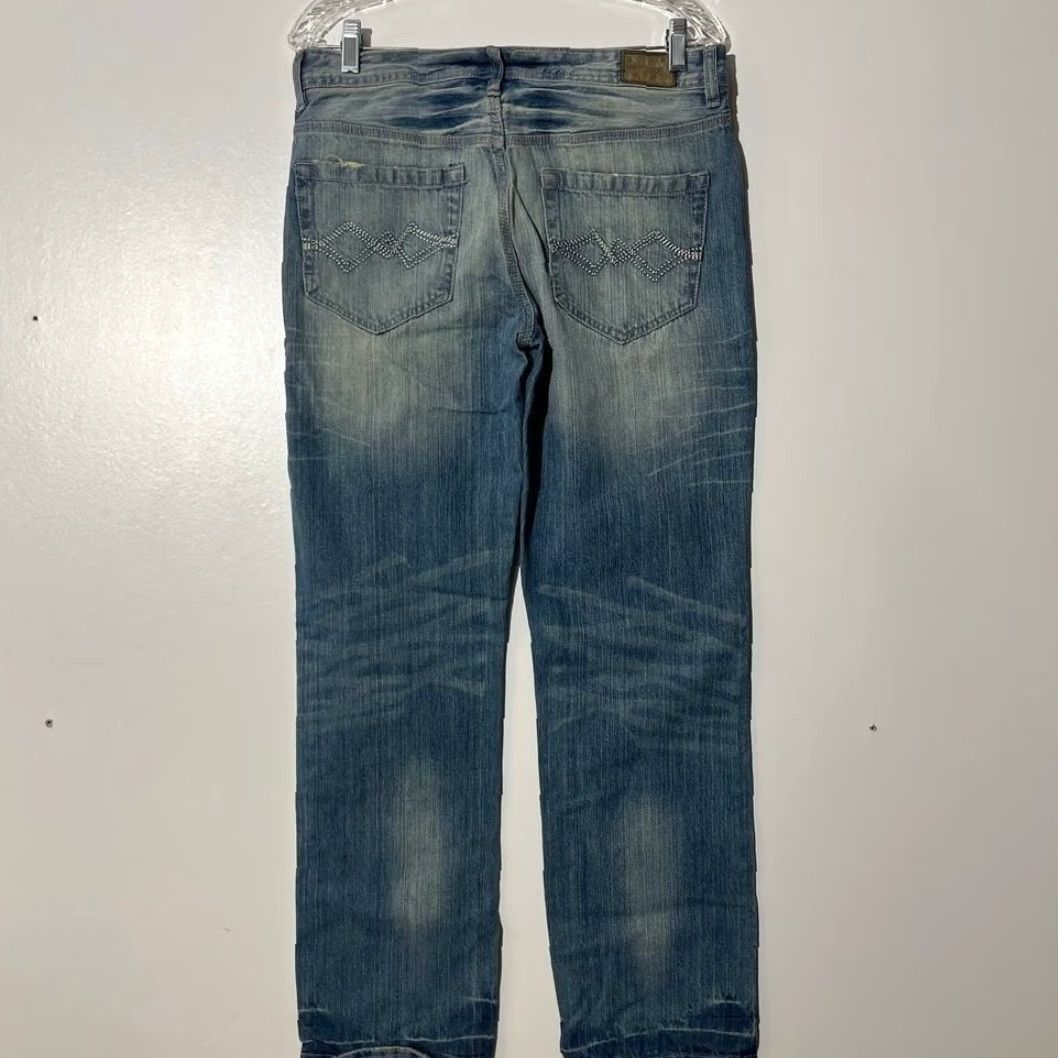 Vintage Urban Up Jeans Slim Straight Denim Blue 32x30 Mens Regular 5-Pocket Cotton Zip Button Size US 32 / EU 48 - 4 Thumbnail