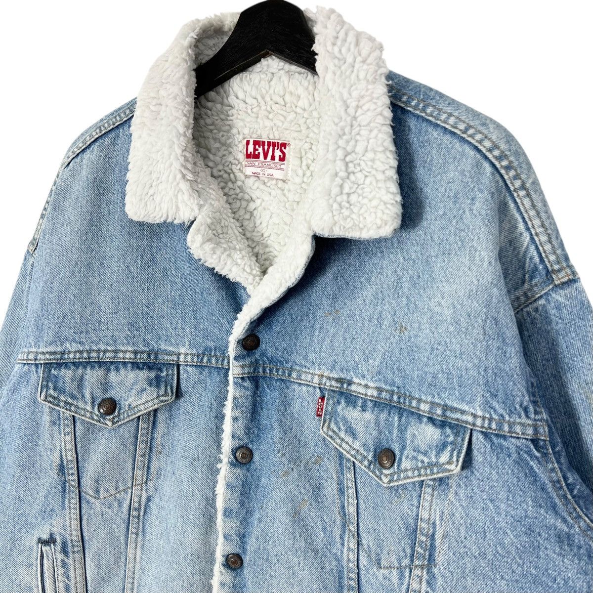 Levi's × Levi's Vintage Clothing × Vintage Vintage Levis Snap Button Sherpa Trucker Jacket Size US XL / EU 56 / 4 - 4 Thumbnail