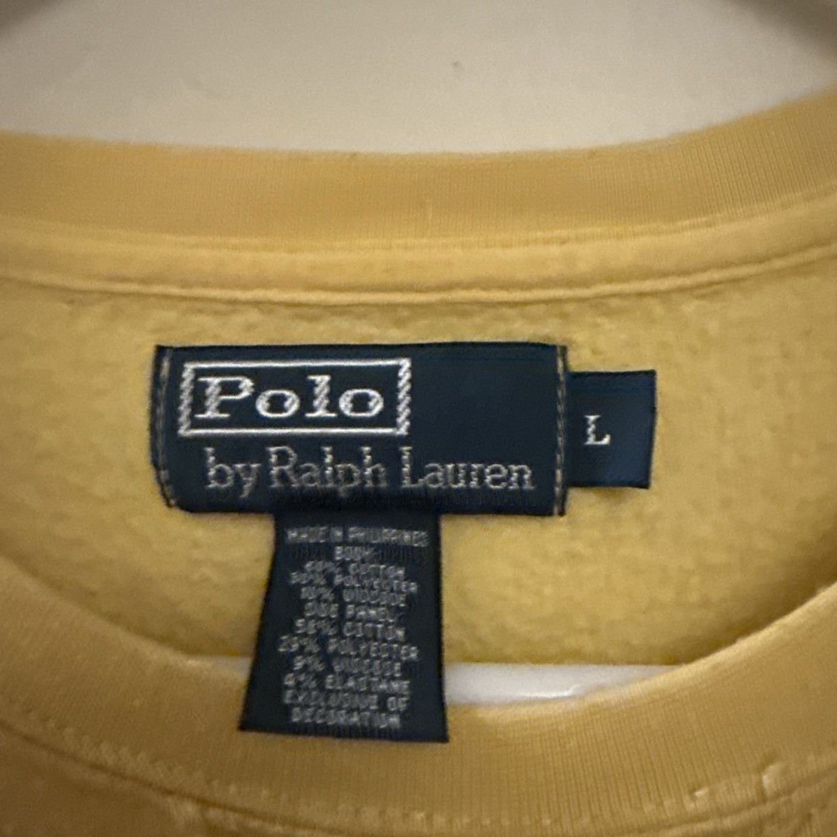 Polo Ralph Lauren Vintage Yellow Polo Ralph Lauren Crewneck Size US L / EU 52-54 / 3 - 4 Thumbnail