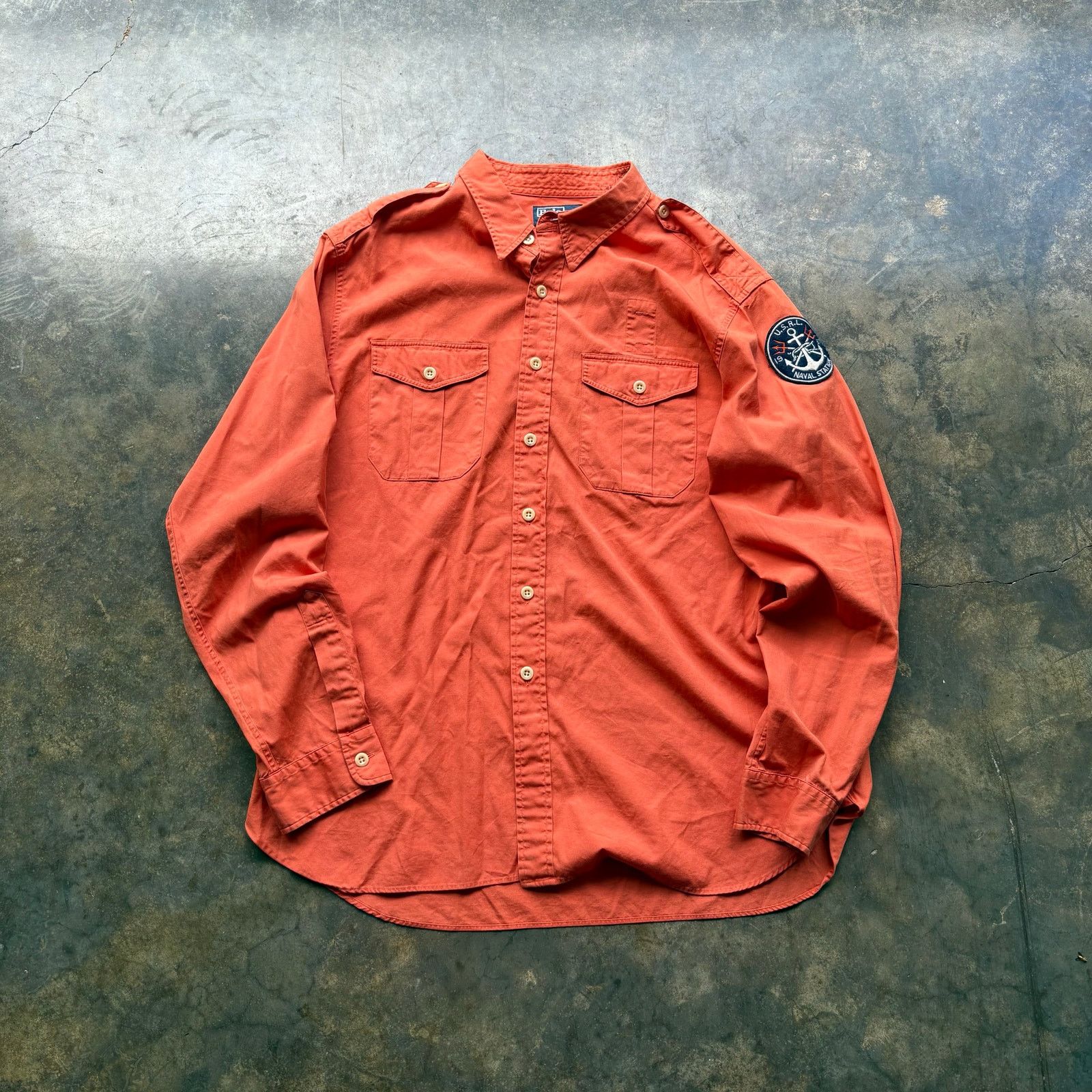 Polo Ralph Lauren Very Rare Naval Station Polo Ralph Lauren Button Up Size US XXL / EU 58 / 5 - 1 Thumbnail