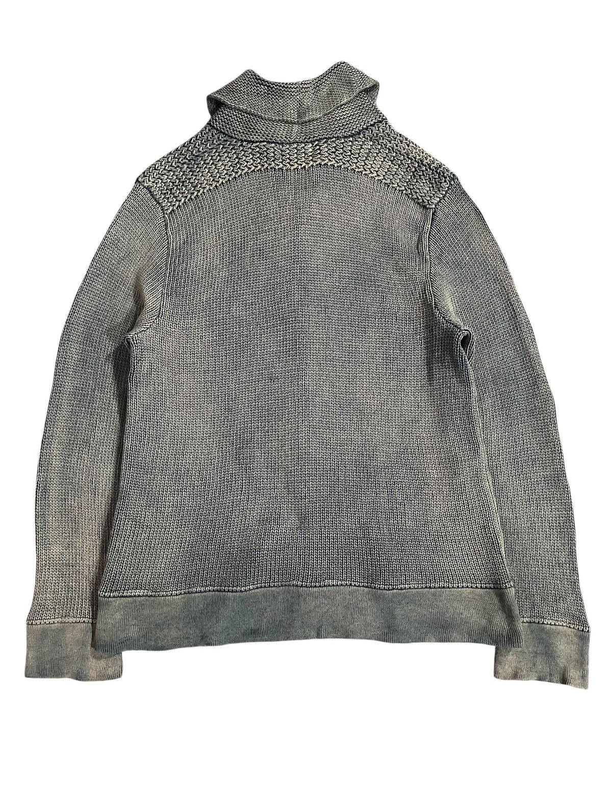 RRL Ralph Lauren RRL Double Ralph Lauren Indigo Cardigan Distressed Knit Size US L / EU 52-54 / 3 - 2 Thumbnail