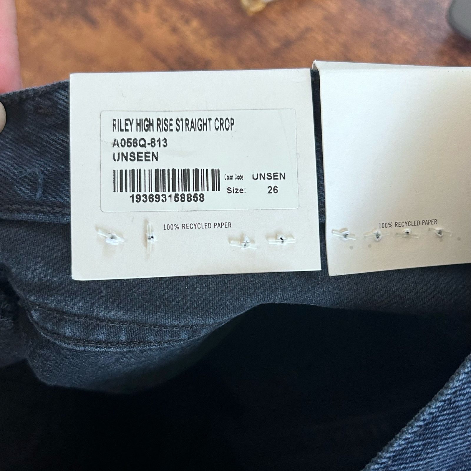 Agolde Agolde Jeans High Rise Straight Crop NWT Dark Distressed 26 Size 26" / US 2 / IT 38 - 4 Thumbnail