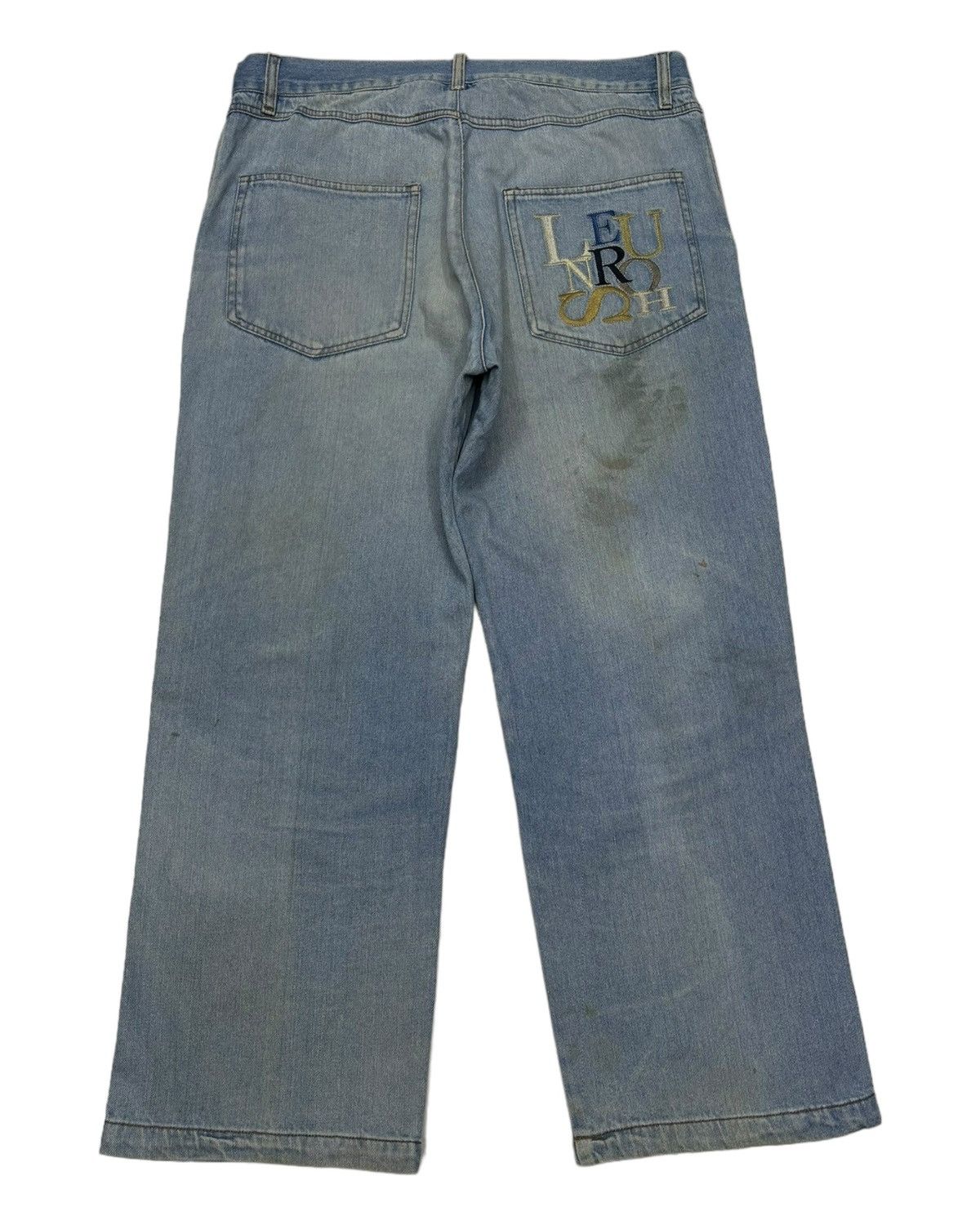 Issey Miyake VINTAGE IS SPORT BAGGY DISTRESS DESTROY DENIM JEANS Size US 34 / EU 50 - 5 Thumbnail