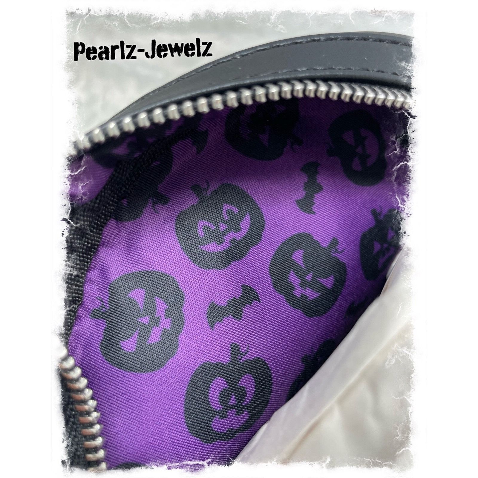 Disney Loungefly Halloween Pumpkin Black Mini Backpack NWT Size ONE SIZE - 4 Thumbnail
