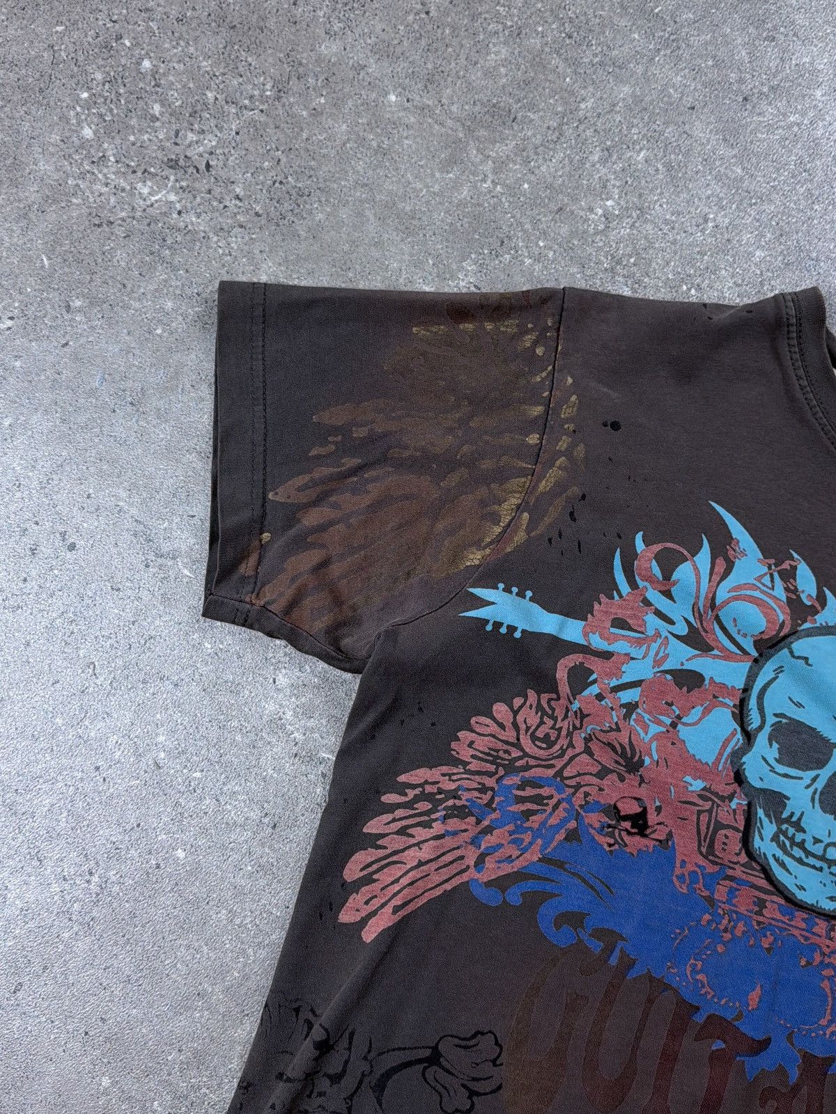 Affliction Vintage 2000s Affliction Style Skull Wings Graphic Logo Tee Size US S / EU 44-46 / 1 - 3 Thumbnail