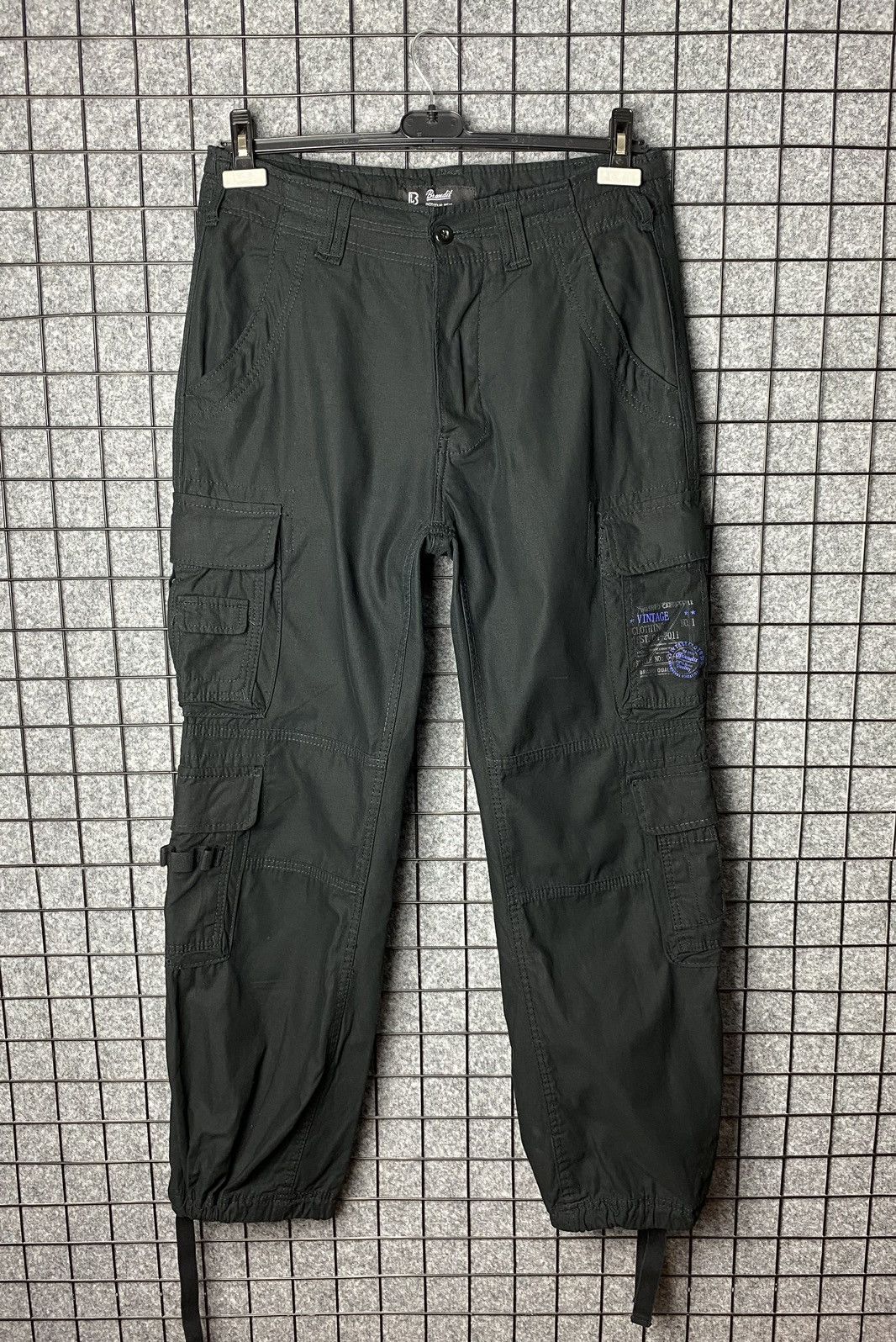Brandit × Vintage Brandit Streetwear Y2K Drawstring Cargo Pants Size M Size US 34 / EU 50 - 1 Thumbnail