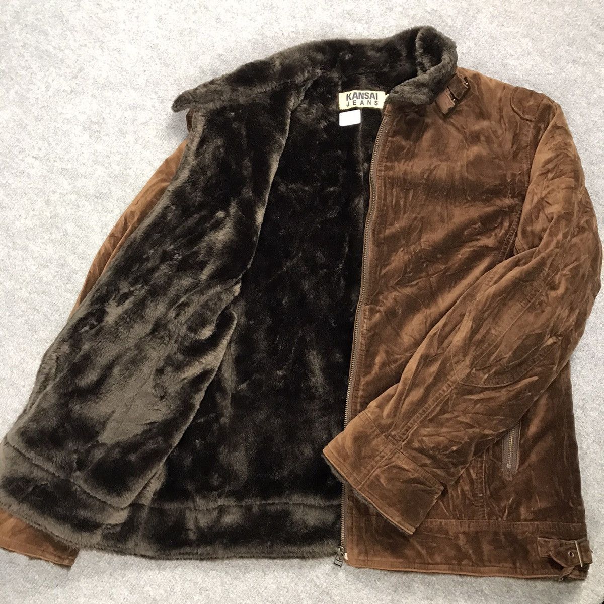 If Six Was Nine × Kansai Yamamoto KANSAI JEANS VELVET SHERPA ZIPPER JACKET Size US M / EU 48-50 / 2 - 9 Thumbnail