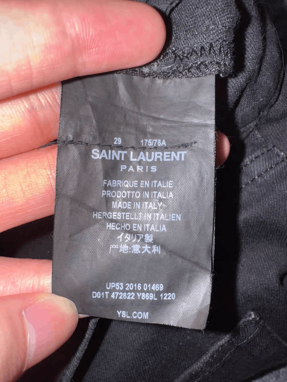 Other Saint Laurent Paris by Hedi 16AW Distressed Denim-2508 Size US 29 - 7 Thumbnail