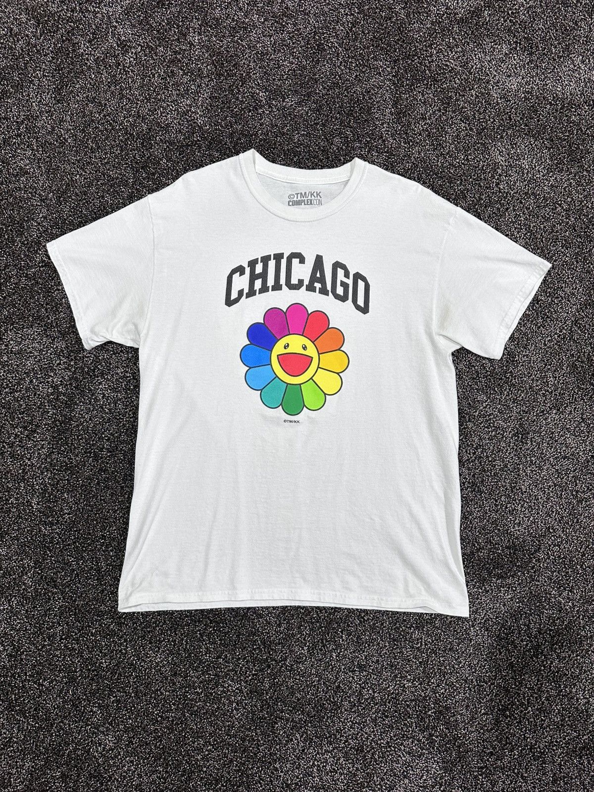 Complex Takashi Murakami Chicago Complexcon Flower White T-Shirt Size US L / EU 52-54 / 3 - 3 Thumbnail
