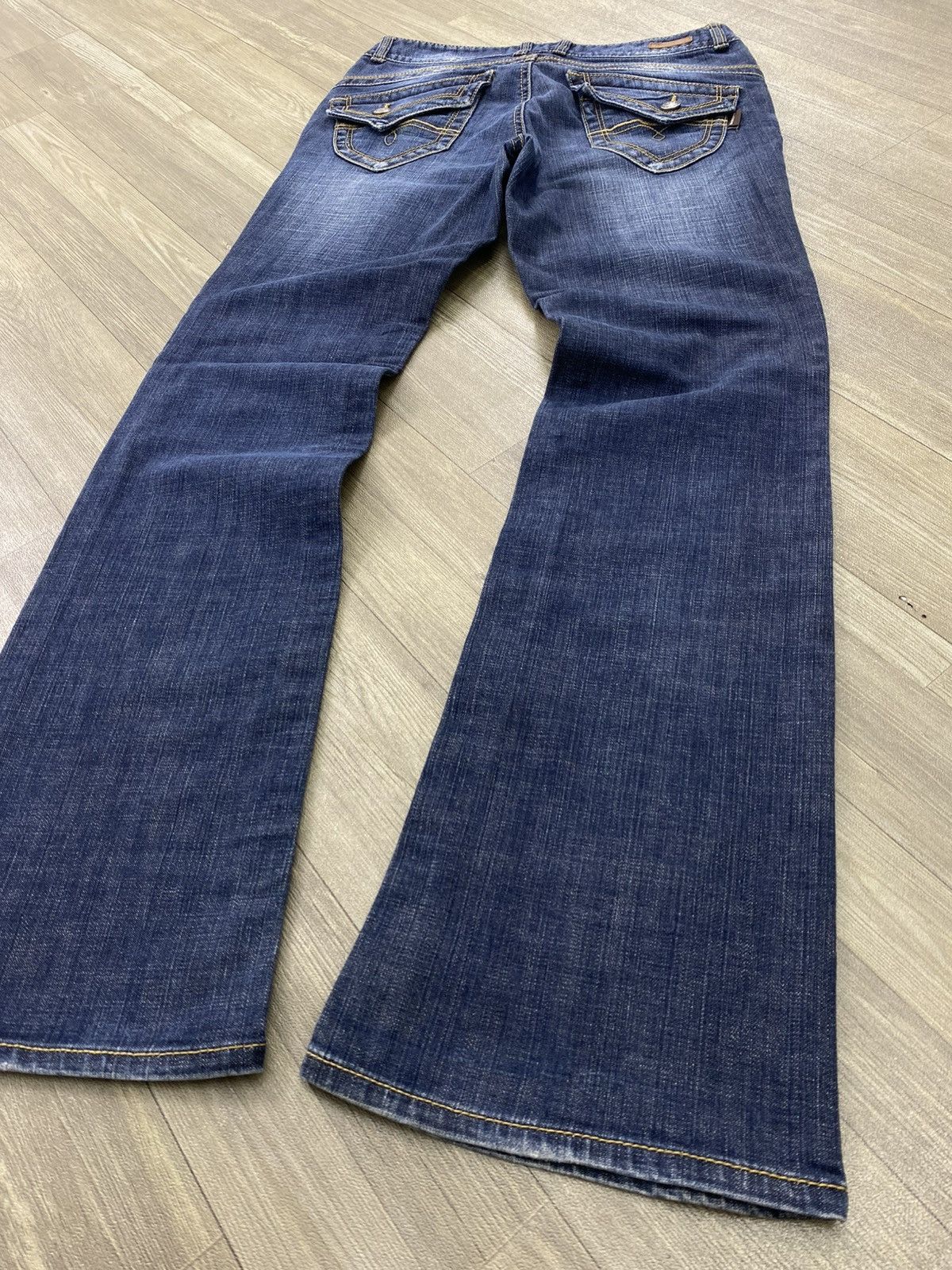 If Six Was Nine 2000s Bangbang Flared Jeans Faded Kmrii Lgb Punk Style Y2K Size US 28 / EU 44 - 16 Thumbnail