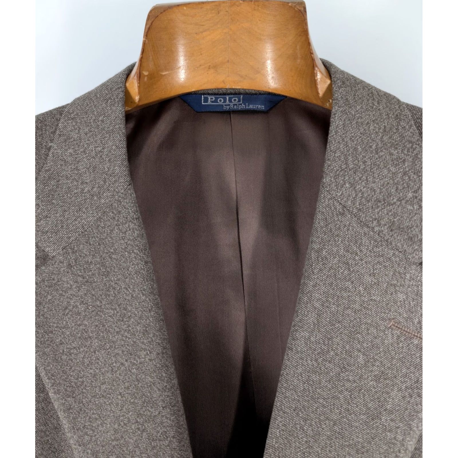 Ralph Lauren VINTAGE Polo Ralph Lauren Blazer 46R Wool Twill Unionmade USA Brown 90s 80s Mens Size US XXL / EU 58 / 5 - 4 Thumbnail