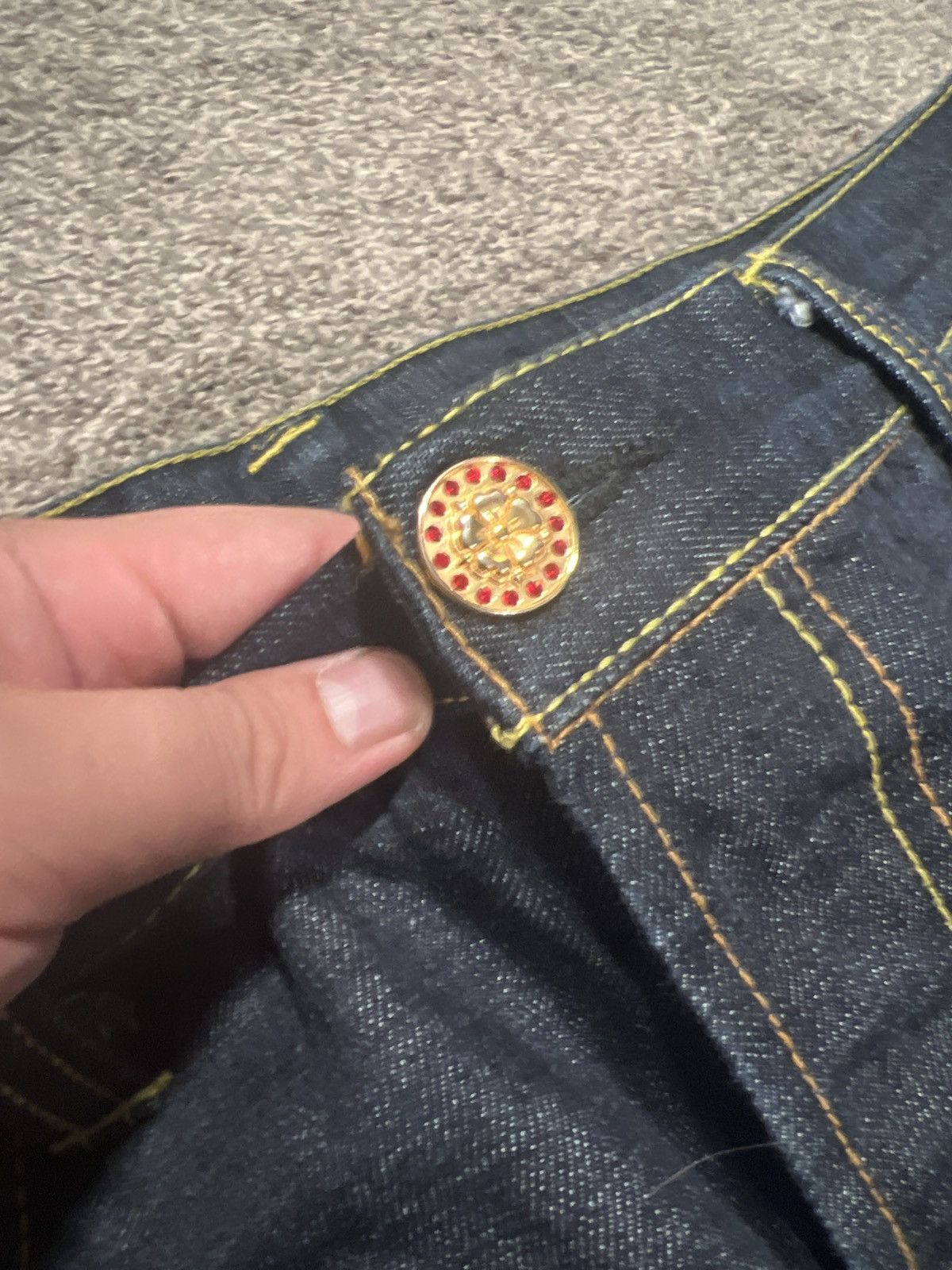 Japanese Brand Rangy Mountain Company Embroidered Denim Jeans Size 34 Size US 34 / EU 50 - 5 Thumbnail