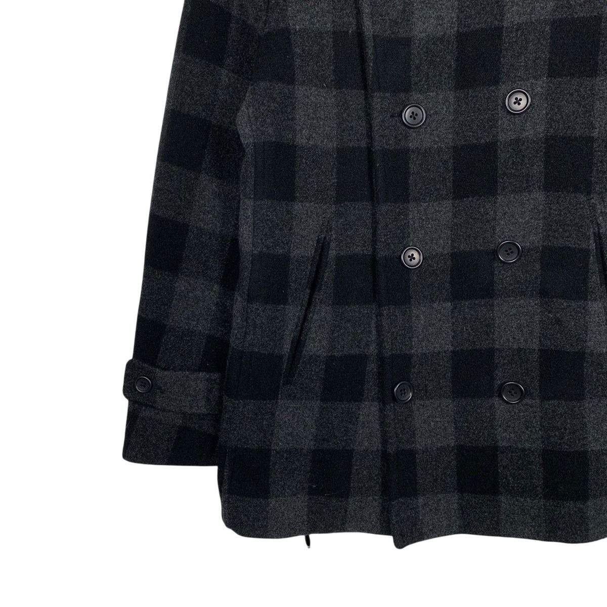 Japanese Brand Uniqlo Wool Collection Tartan Double Breasted Jacket Size US L / EU 52-54 / 3 - 3 Thumbnail