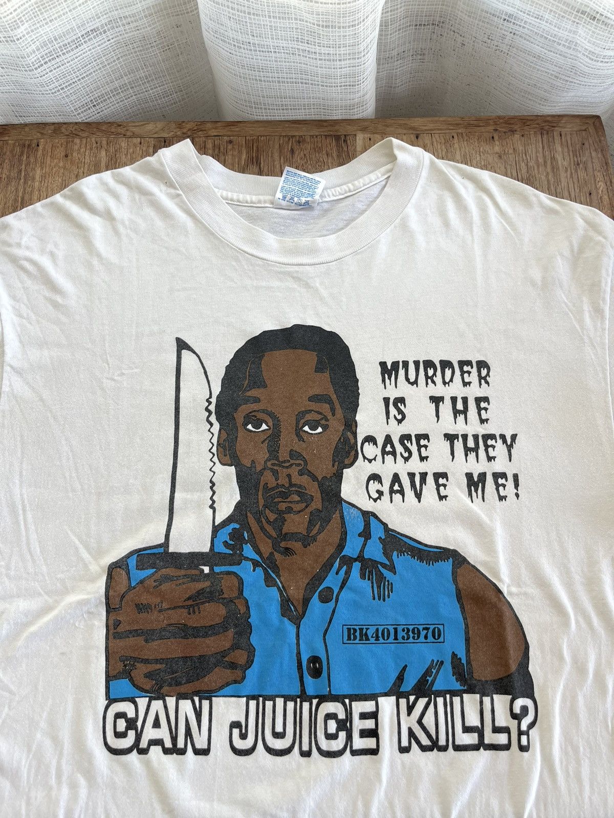 Vintage Vintage O.J. SIMPSON can juice kill ? 90’s T-shirt Size US XL / EU 56 / 4 - 4 Thumbnail
