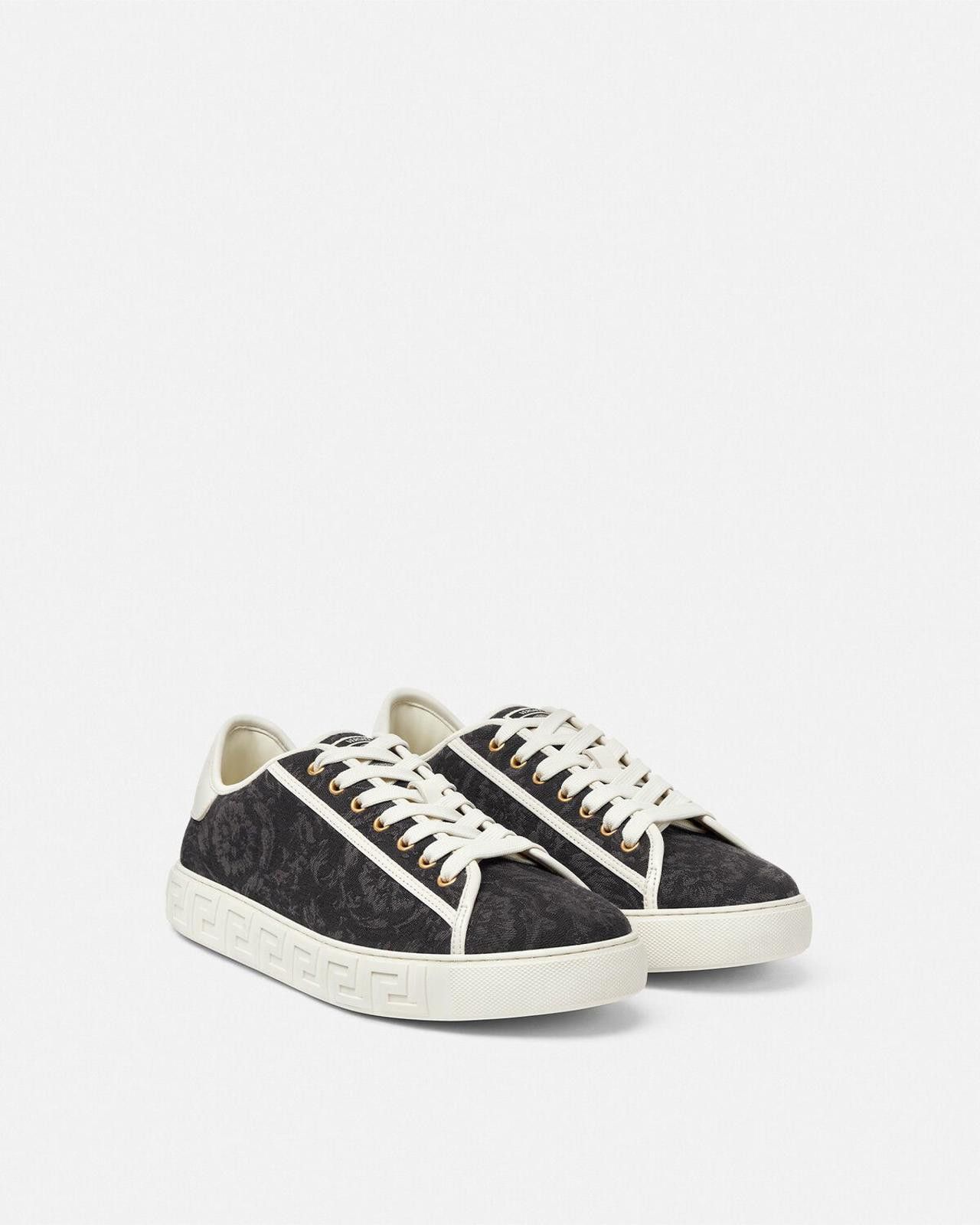 Versace Versace Greco Jacquard Canvas Sneakers Size US 6 / EU 39 - 2 Thumbnail
