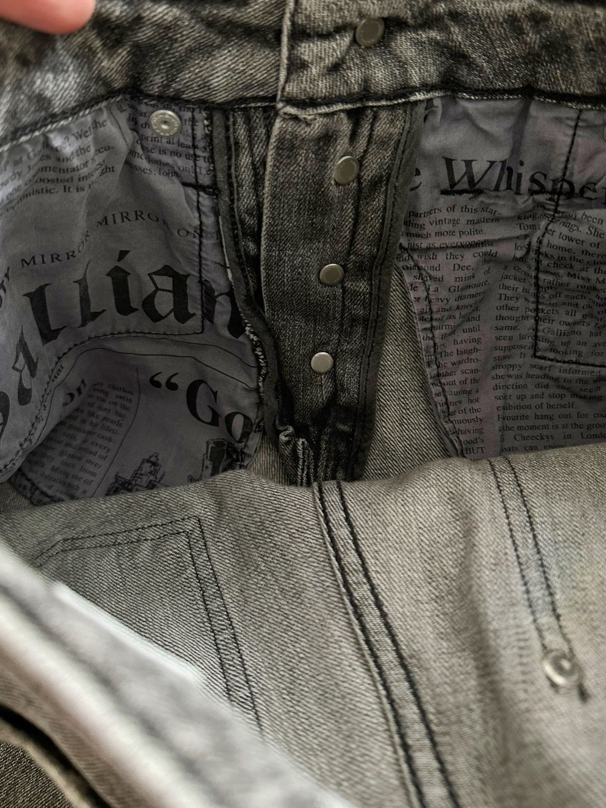 John Galliano Sz44 2008 Runway Pistol Gun Illusion Denim Size US 28 / EU 44 - 10 Thumbnail
