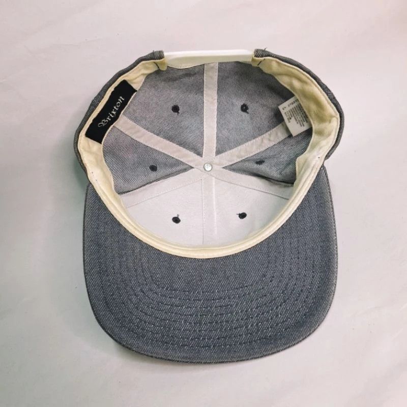 Brixton × Vintage Brixton Supply Black Snapback Cap – Embroidered Patch, Mesh Size ONE SIZE - 4 Thumbnail