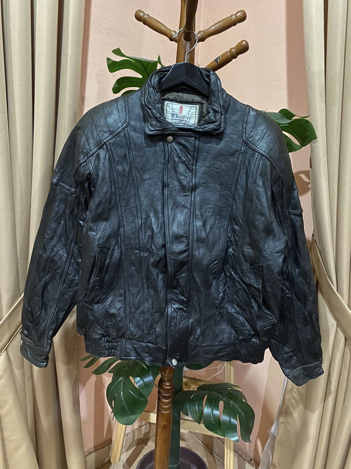 Mr. GracEray Classic Black Leather Jacket - Vintage Men’s