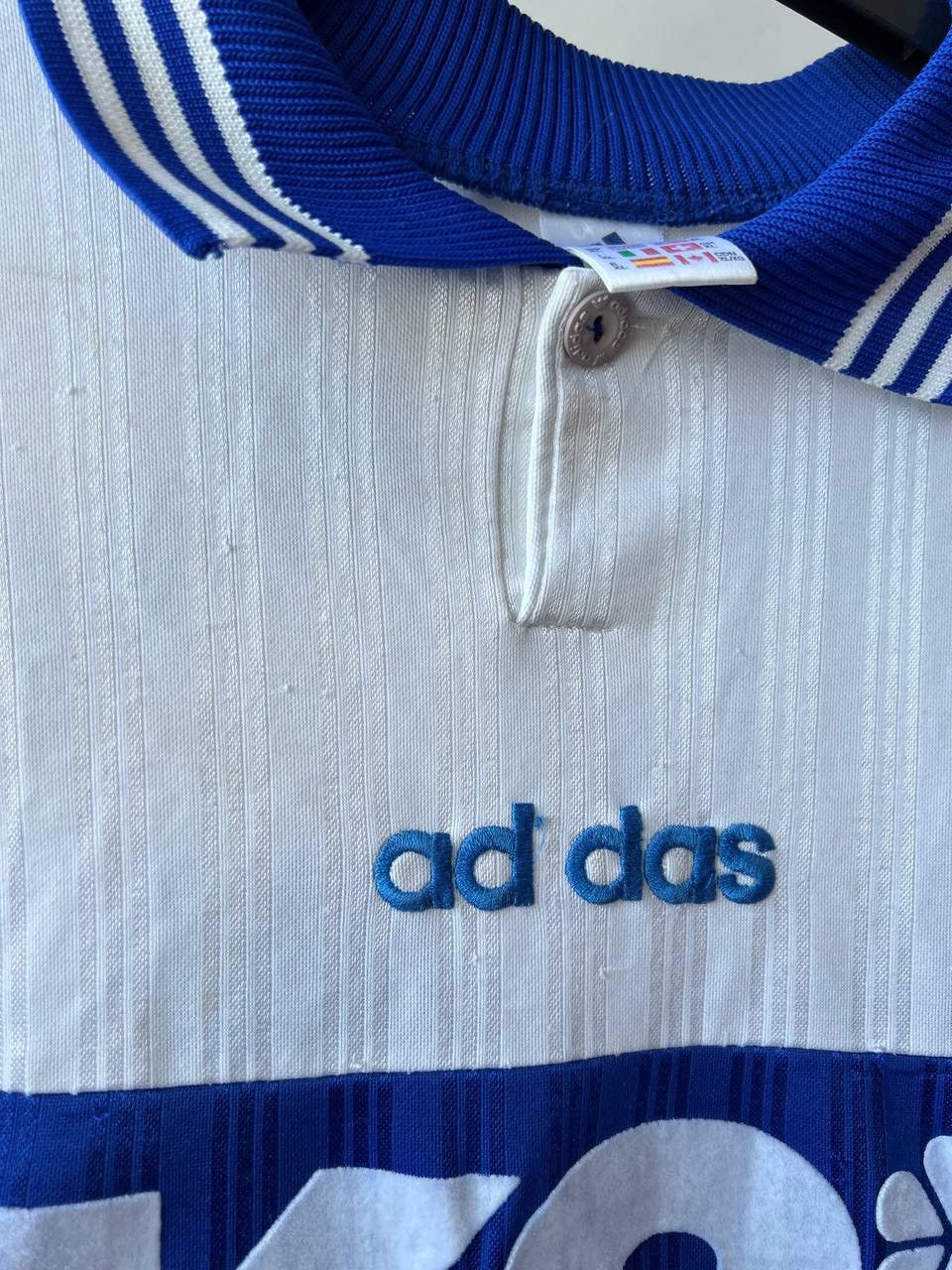 Adidas 1996/97 SKG BICKENBACH #14 AWAY SOCCER JERSEY FOOTBALL SHIRT Size US XL / EU 56 / 4 - 6 Thumbnail