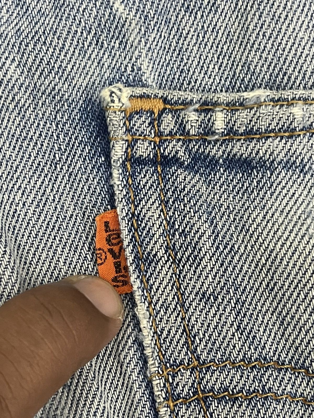 Levi's Vintage 90s Levi’s 613 Orange Tab Distressed Denim Size US 29 - 18 Thumbnail