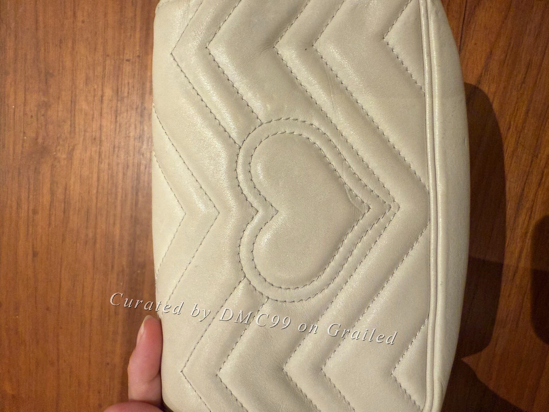 Gucci Gucci Marmont Mini White Chain Bag Size ONE SIZE - 6 Thumbnail